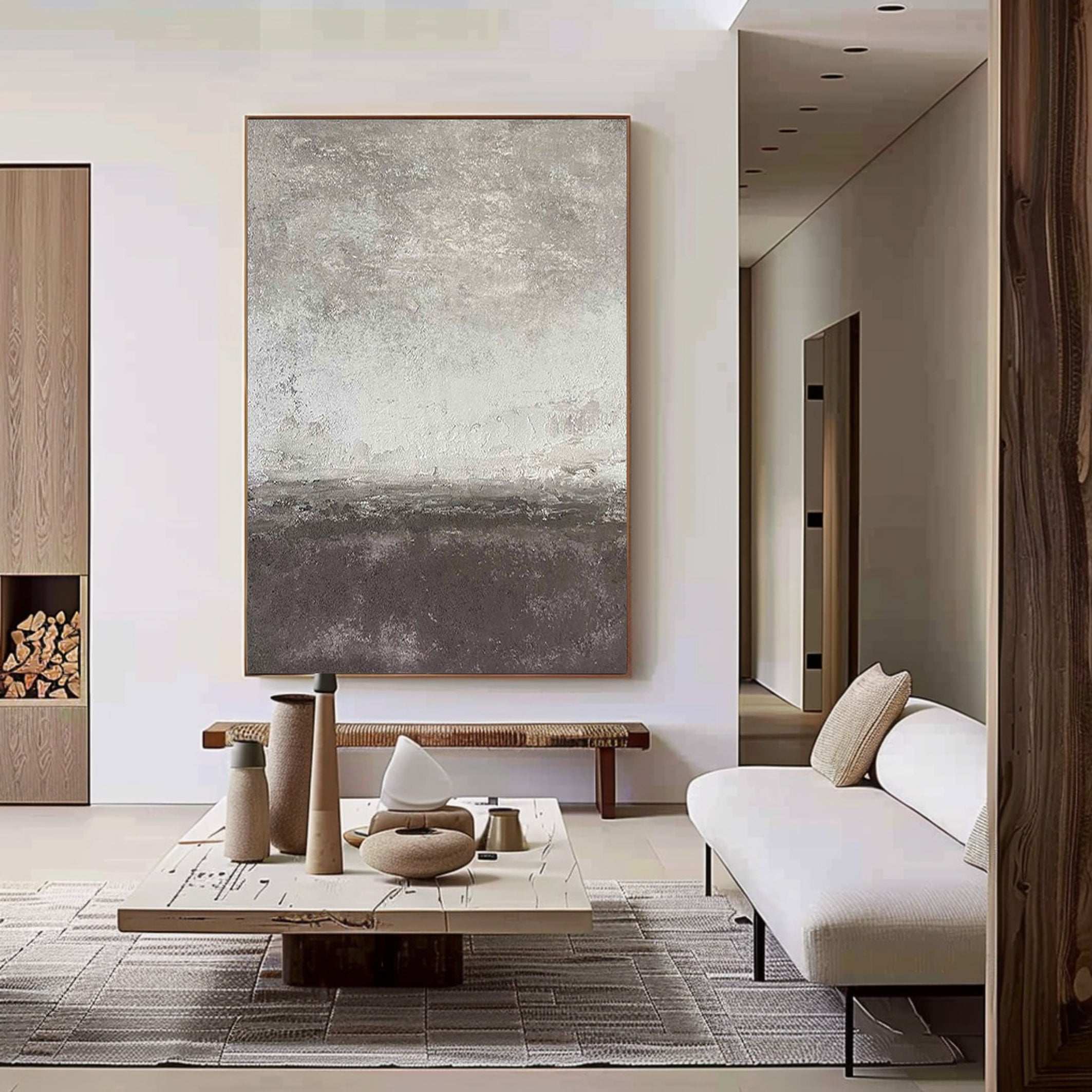 Grey Abstract Painting #GAP 005 - Image 3