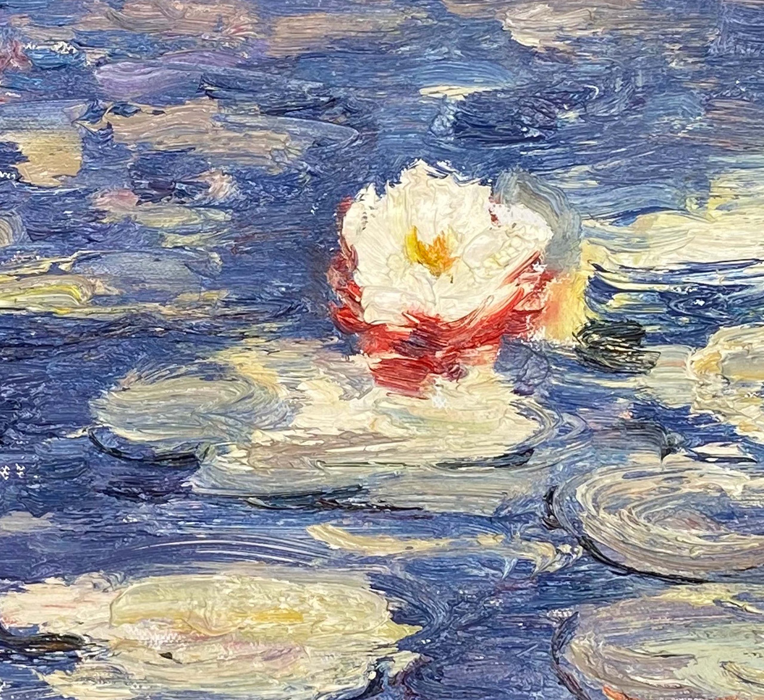 Water Lilies in Tranquil Blue, Inspired by Monet #BGA 063 - Image 8