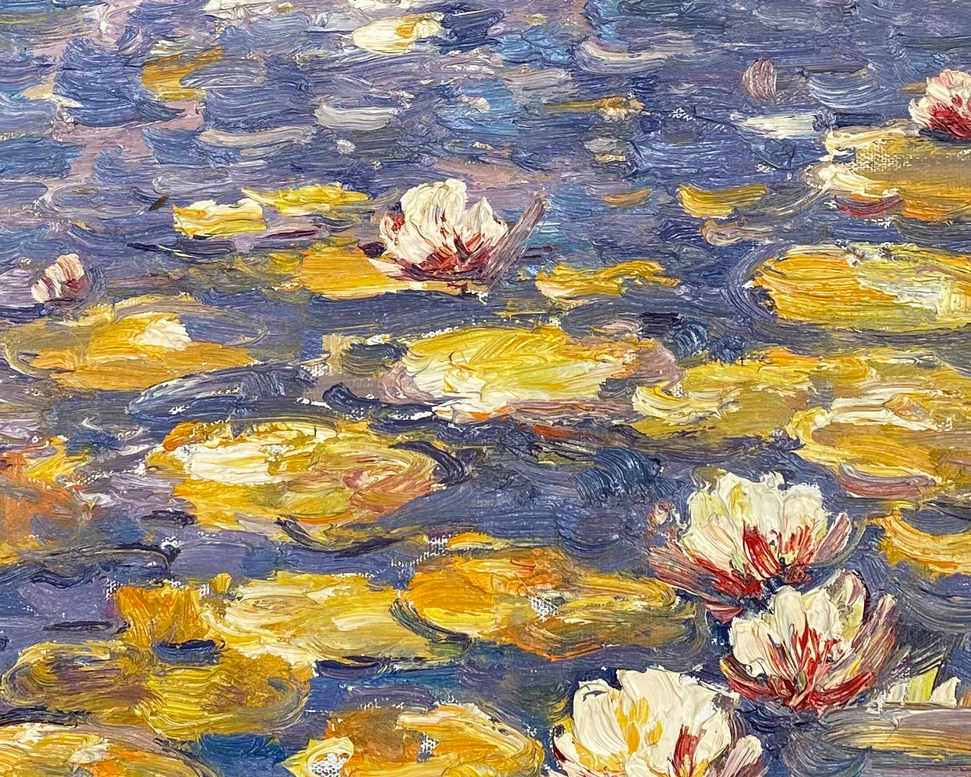 Tranquil Pond with Yellow and White Water Lilies Wall Art #BGA 069 - Image 9