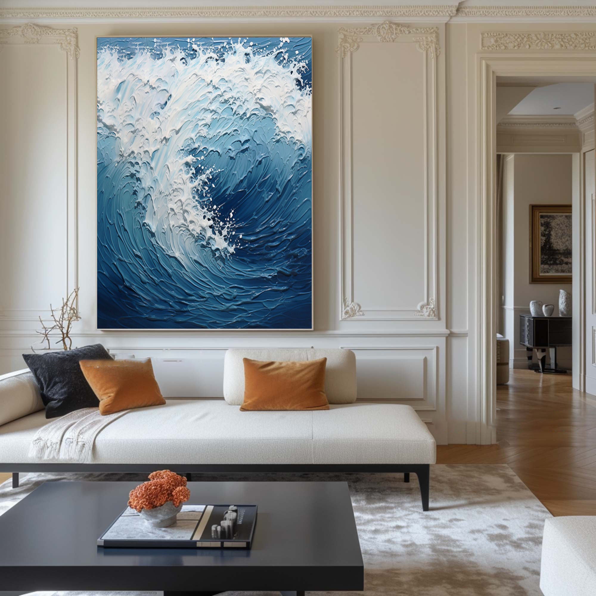 Blue & Green Minimalist Painting #BGM 044 - Image 3