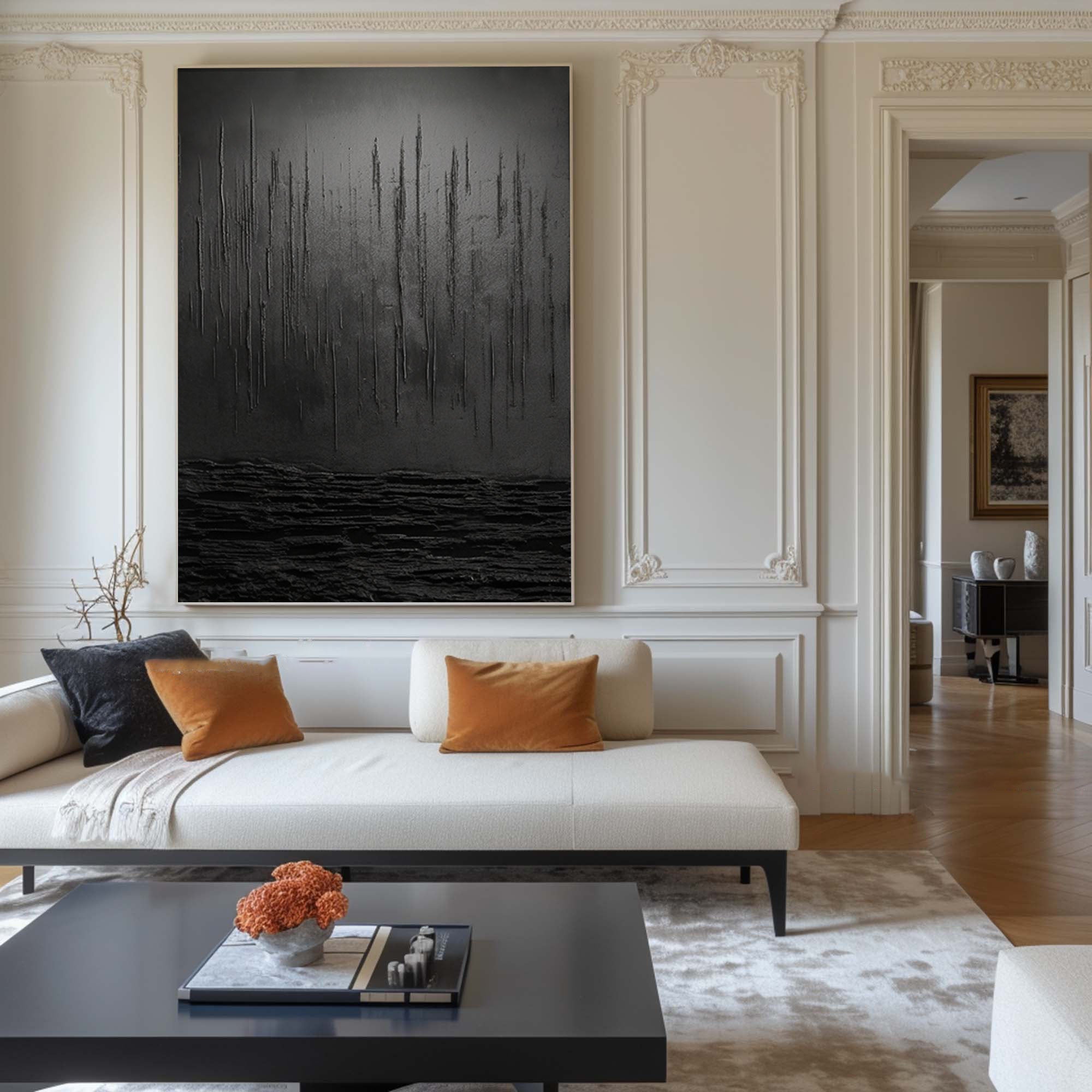 Black Minimalist Painting #BM 062 - Image 2