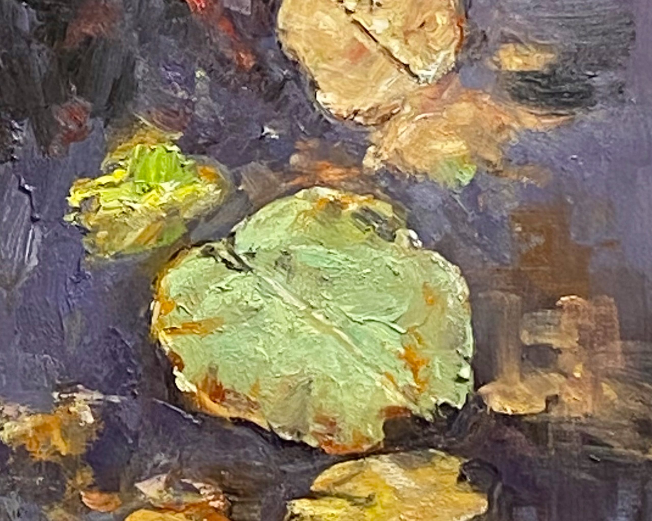 Twilight Lilies, Inspired by Monet, Impressionistic Wall Art #BGA 065 - Image 3