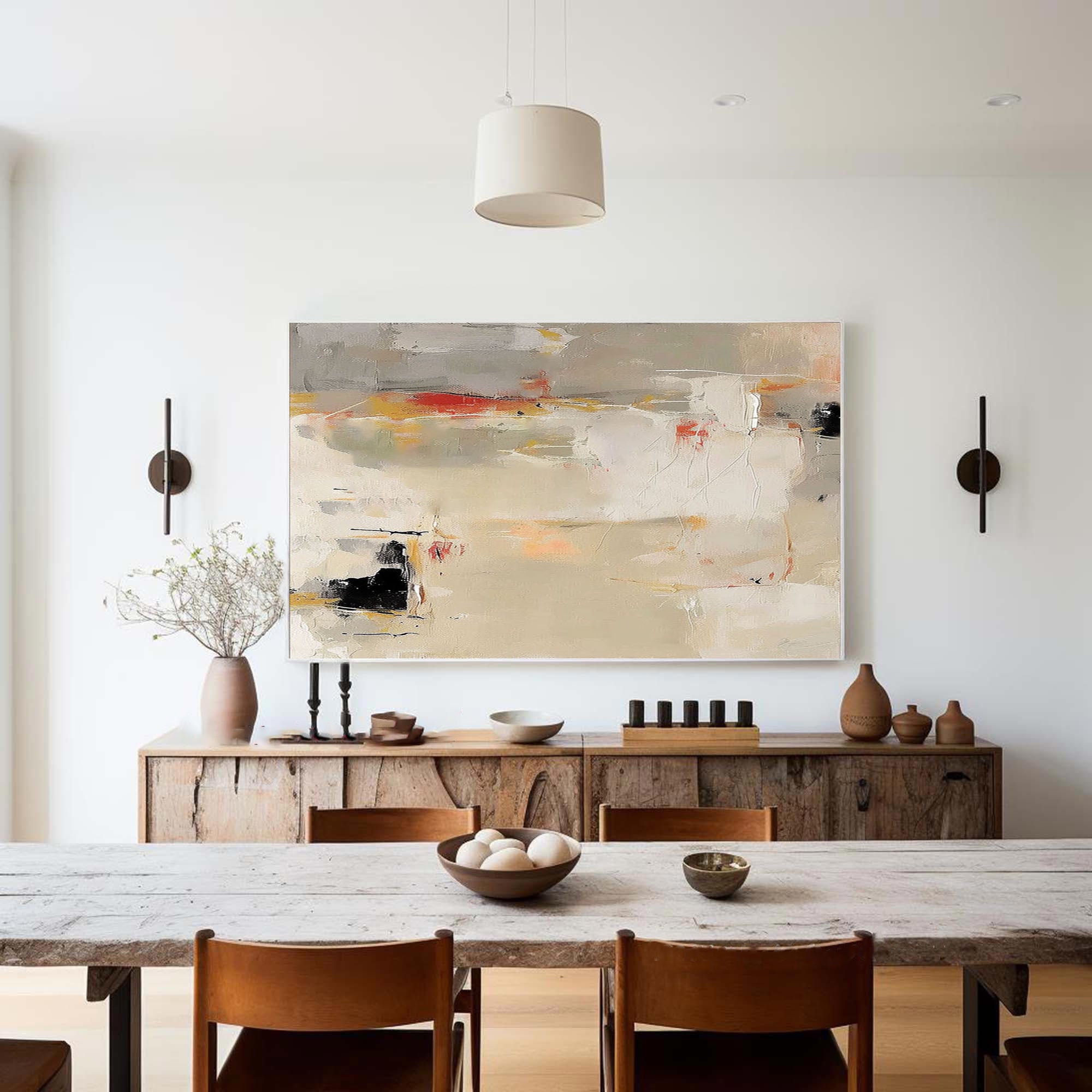 Beige & Brown Abstract Painting #BBA 061 - Image 2