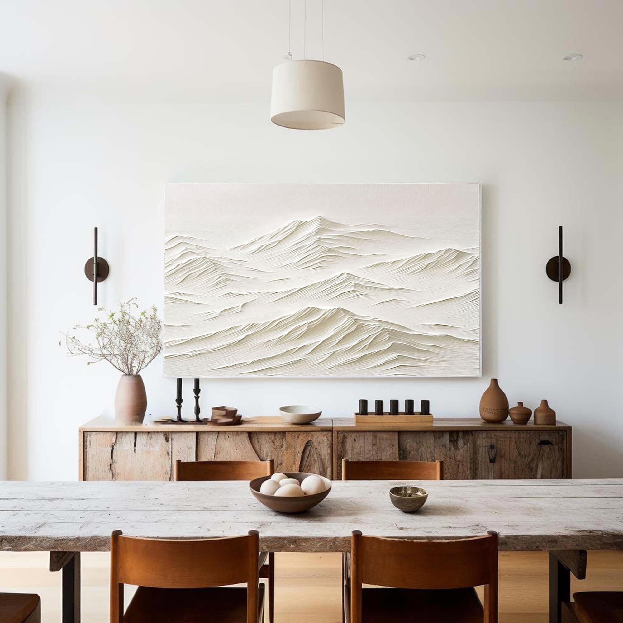 White Minimalist Painting #WM 036 - Image 2