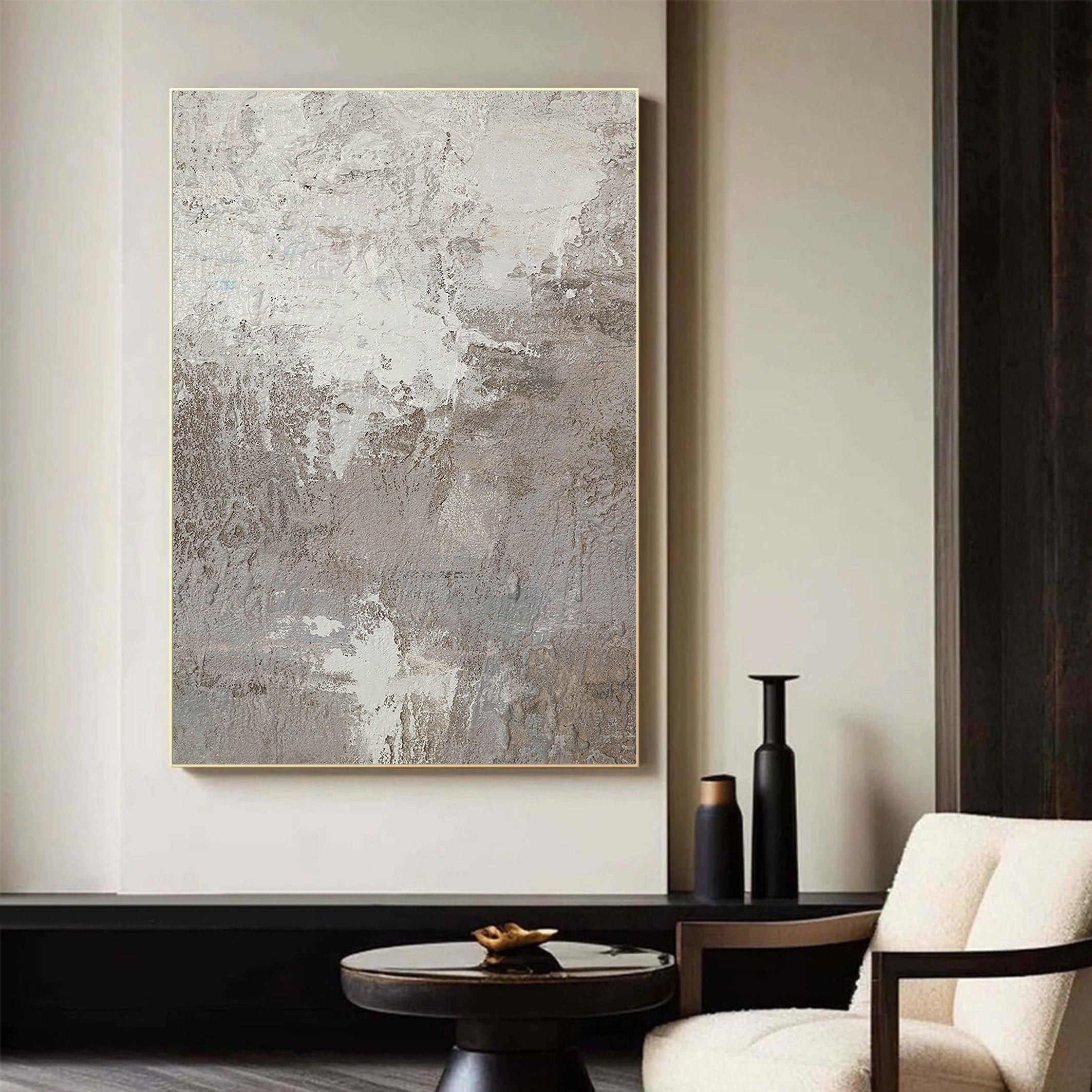 Grey Abstract Painting #GAP 004 - Image 8