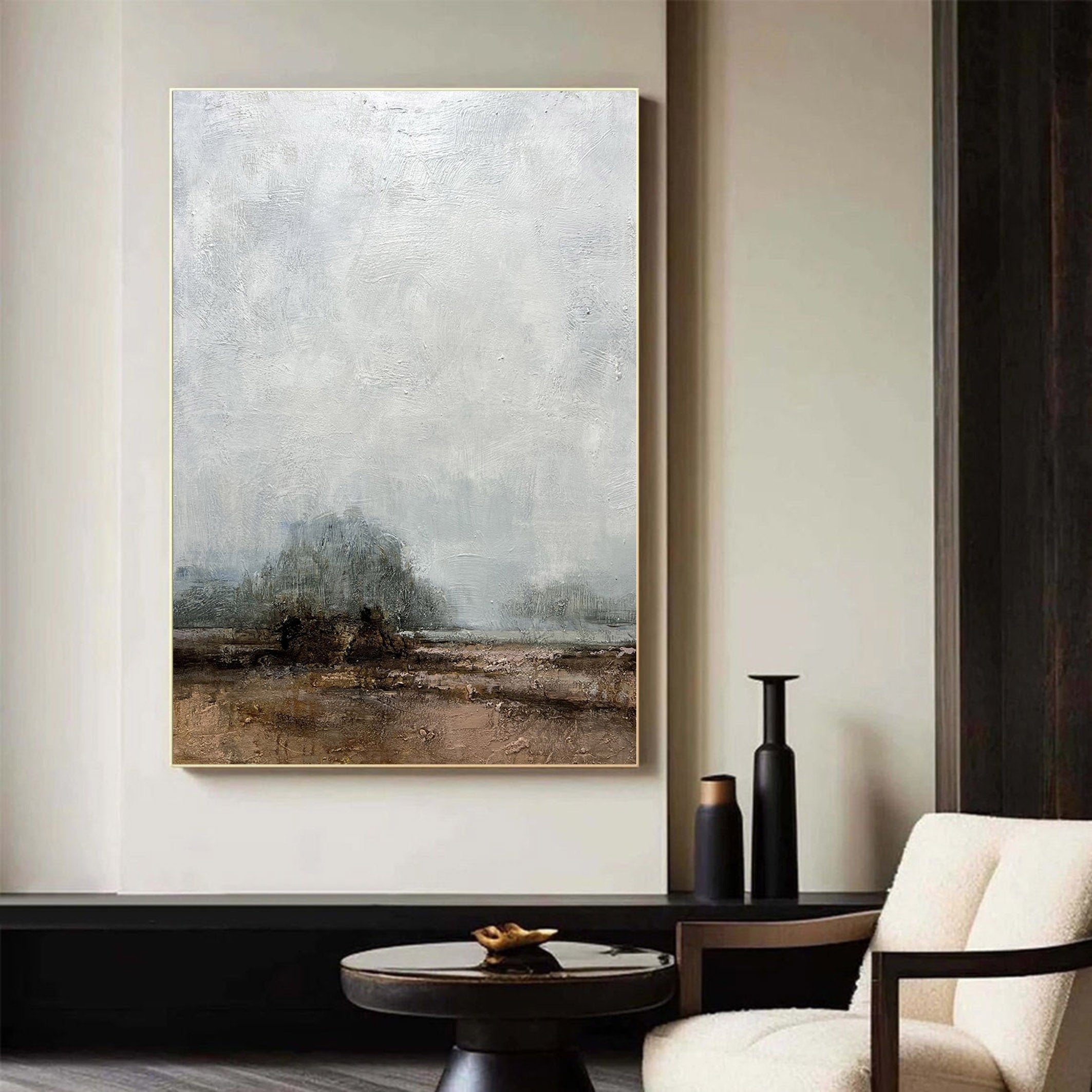 Grey Abstract Painting #GAP 008 - Image 7