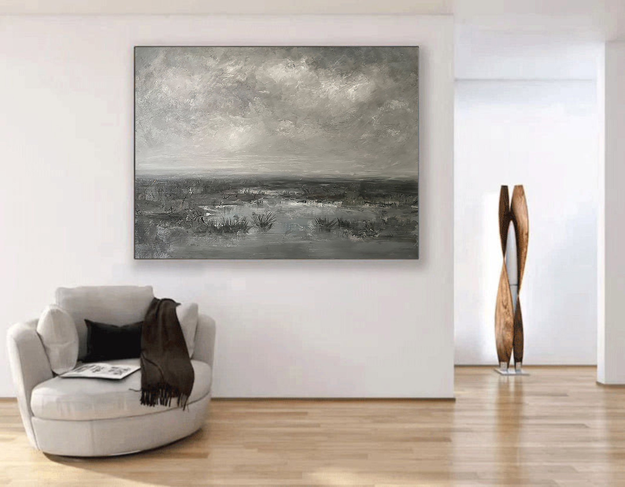 Grey Abstract Painting #GAP 003 - Image 6