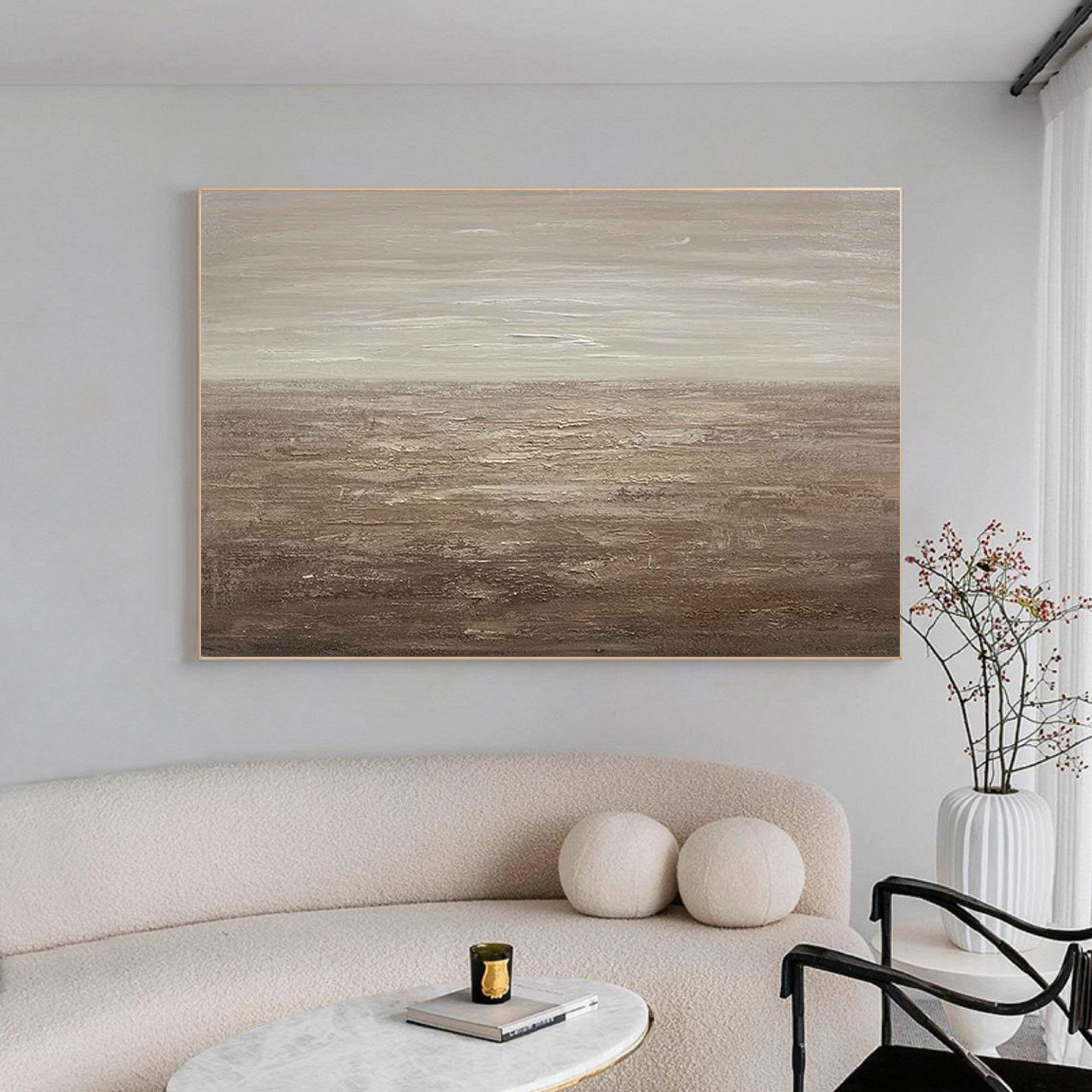 Beige & Brown Abstract Painting #BBA 013 - Image 7