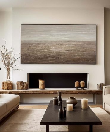 Beige & Brown Abstract Painting #BBA 013