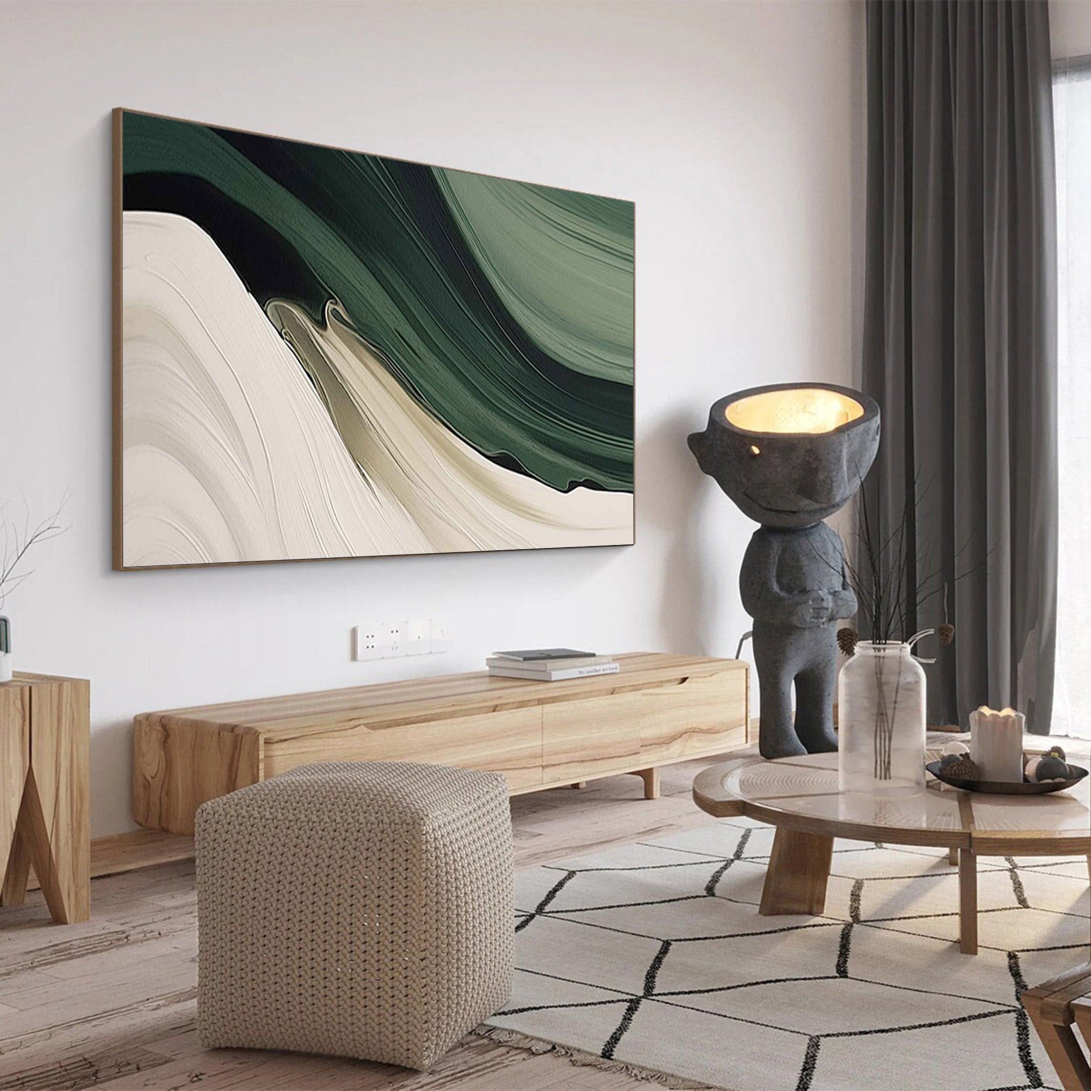 Blue & Green Abstract Painting #BGA 004 - Image 7