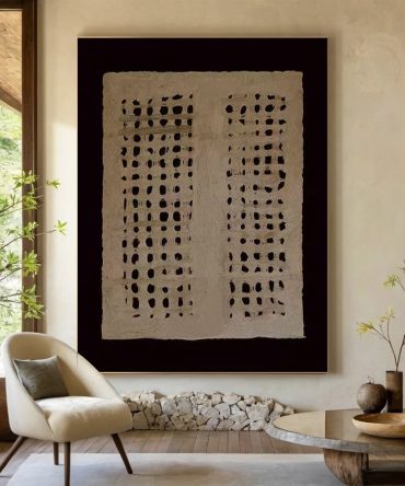 Wabi Sabi Inspired Minimalist Art Large Canvas for Serene Living Spaces #WS 038