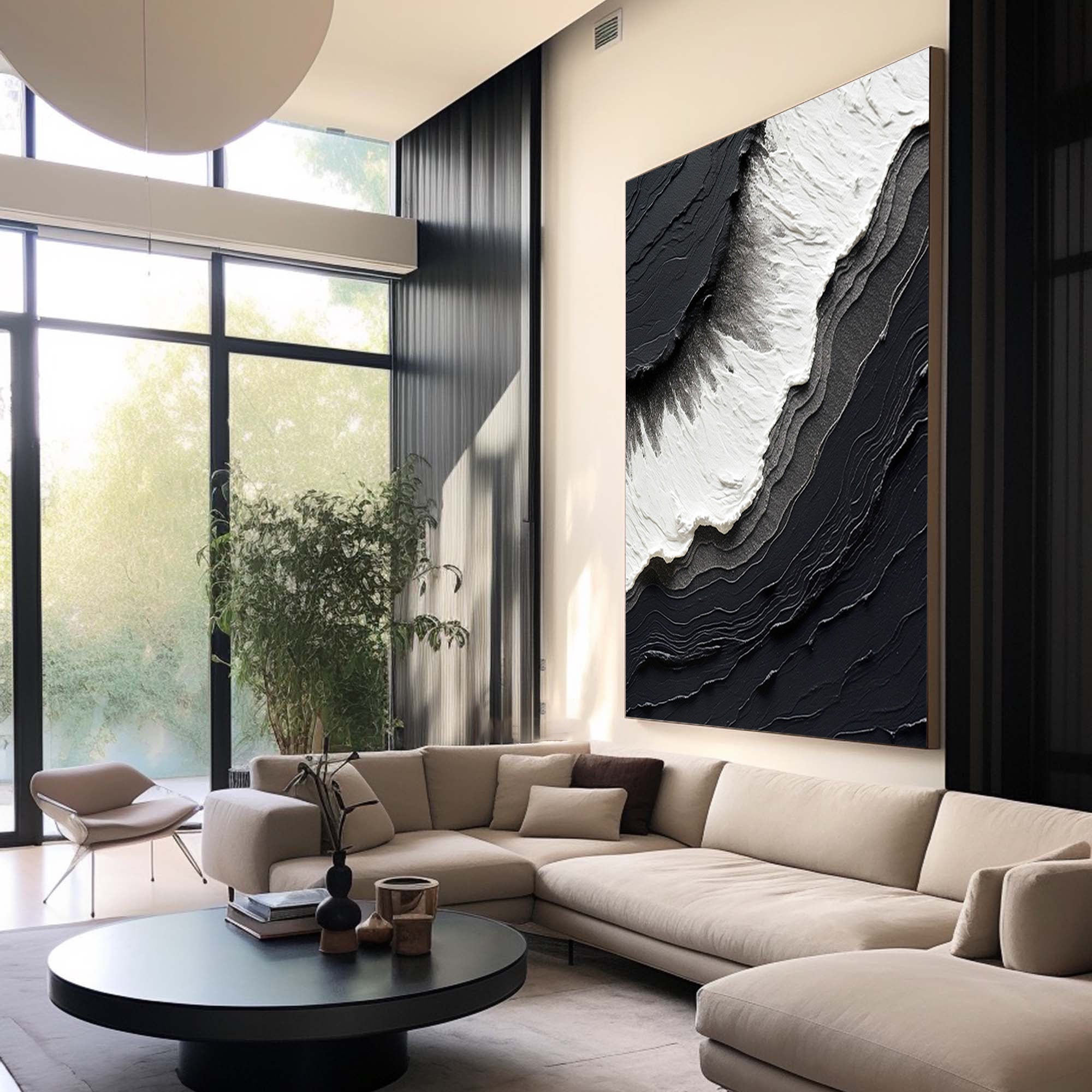 Black Minimalist Painting #BM 059 - Image 4