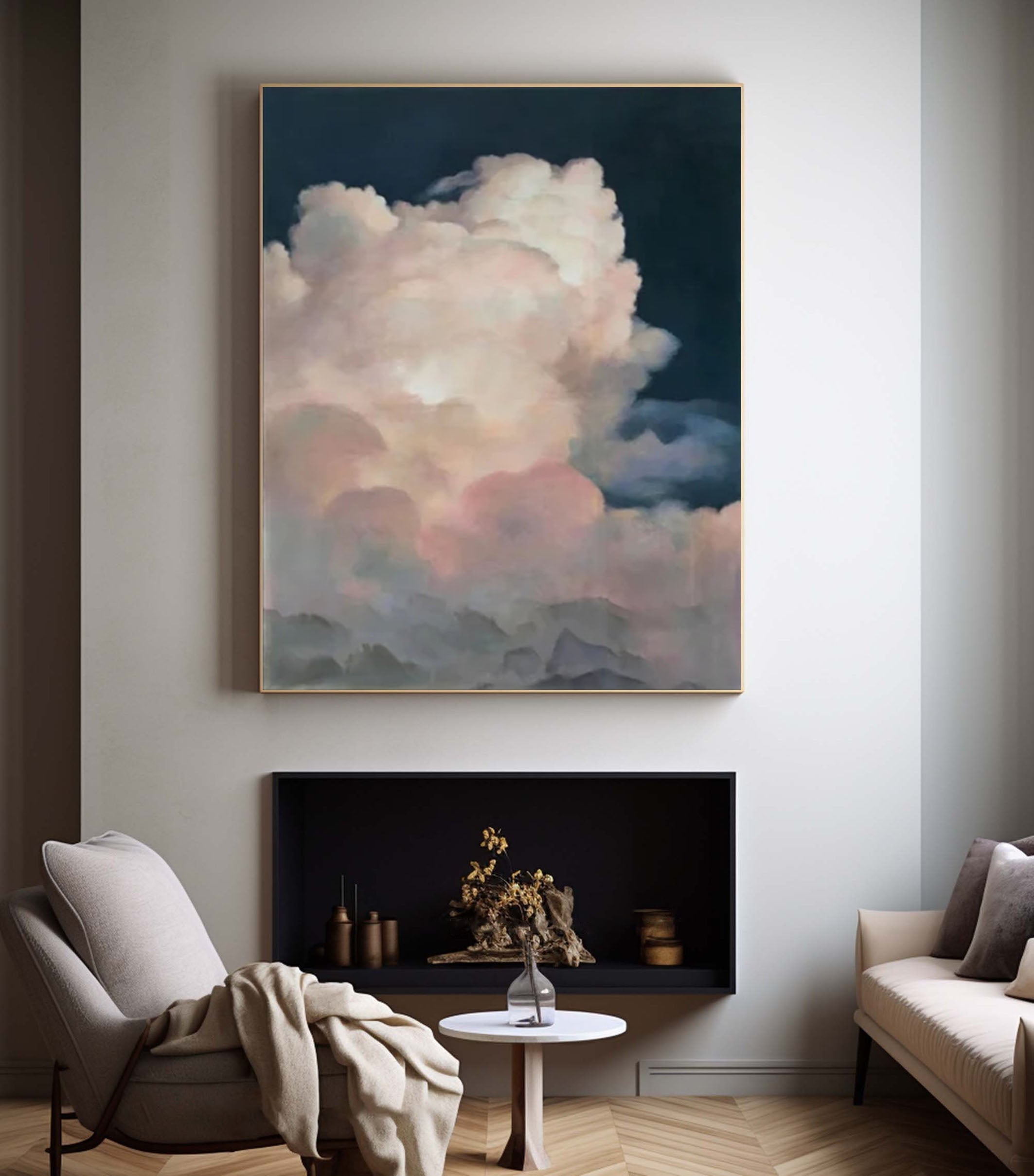 Ethereal Cloudscape Painting Elegant Wall Art for Living Spaces #SP 009 - Image 6