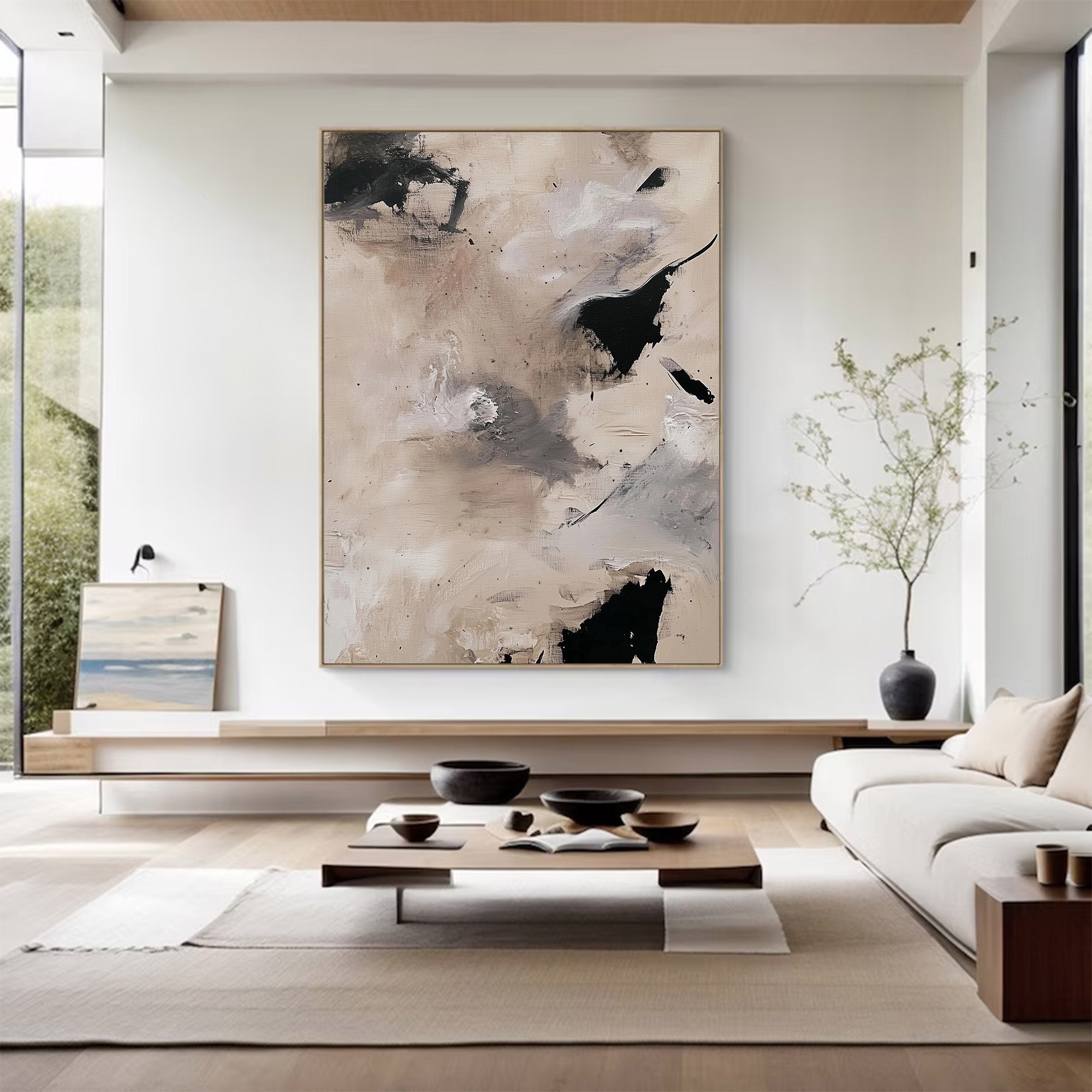 Modern Abstract Large Neutral Art | MuroArt #WG 113 - Image 3