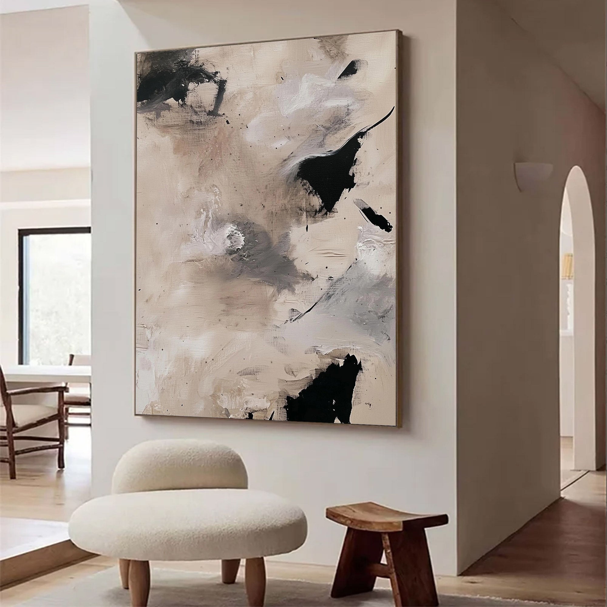 Modern Abstract Large Neutral Art | MuroArt #WG 113 - Image 6