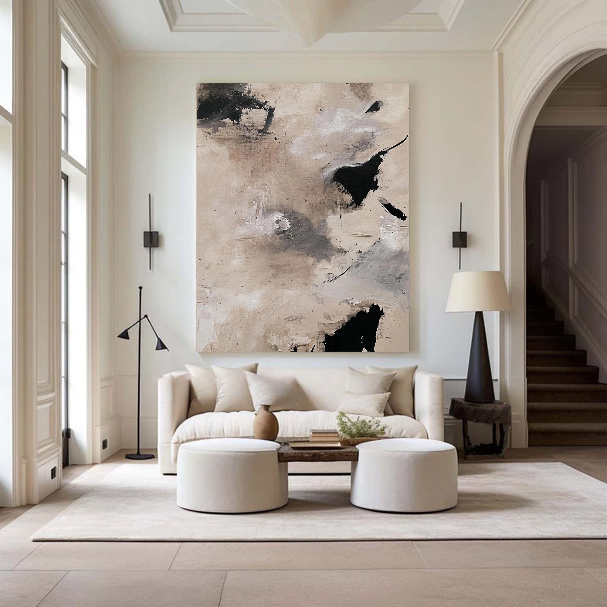 Modern Abstract Large Neutral Art | MuroArt #WG 113 - Image 7