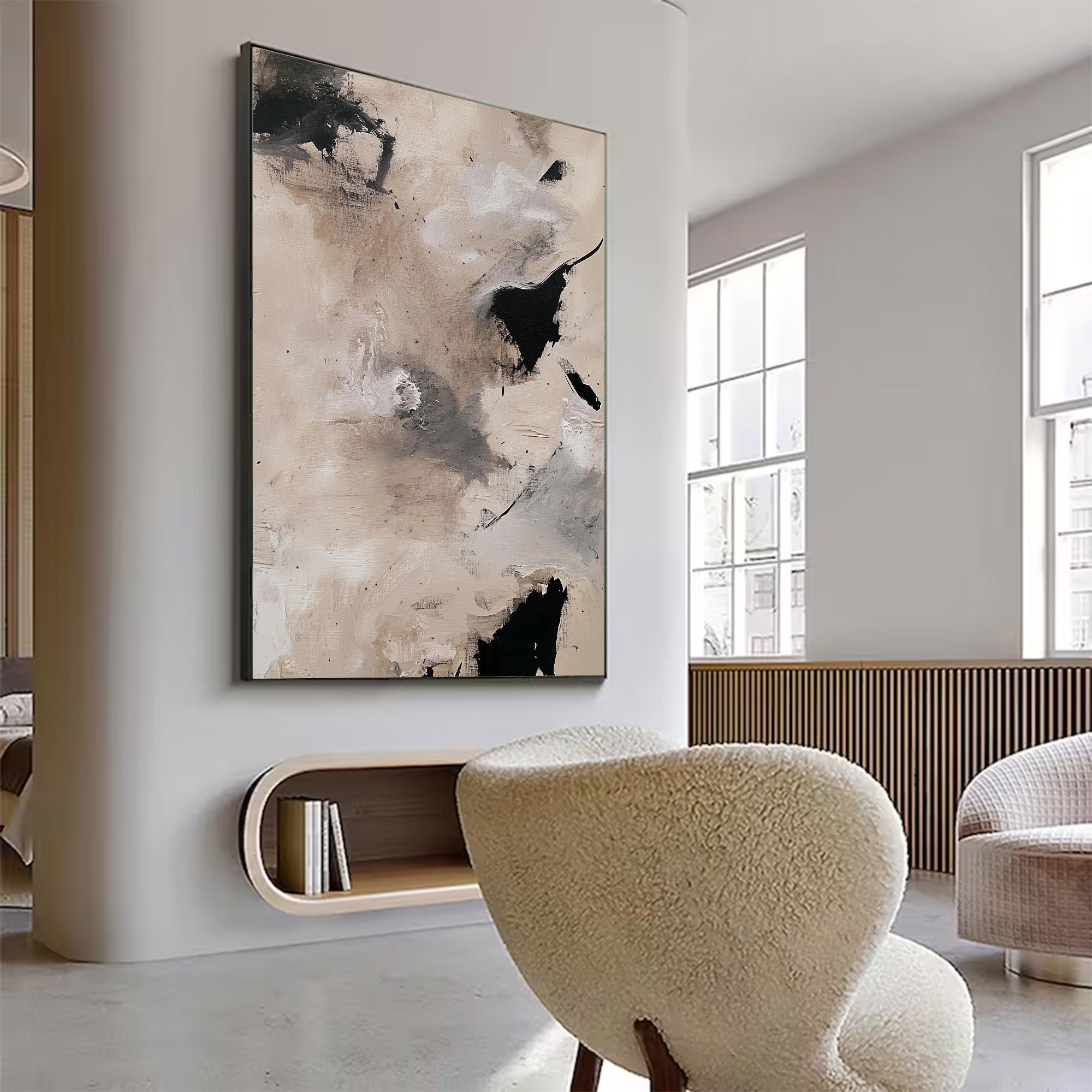 Modern Abstract Large Neutral Art | MuroArt #WG 113 - Image 10