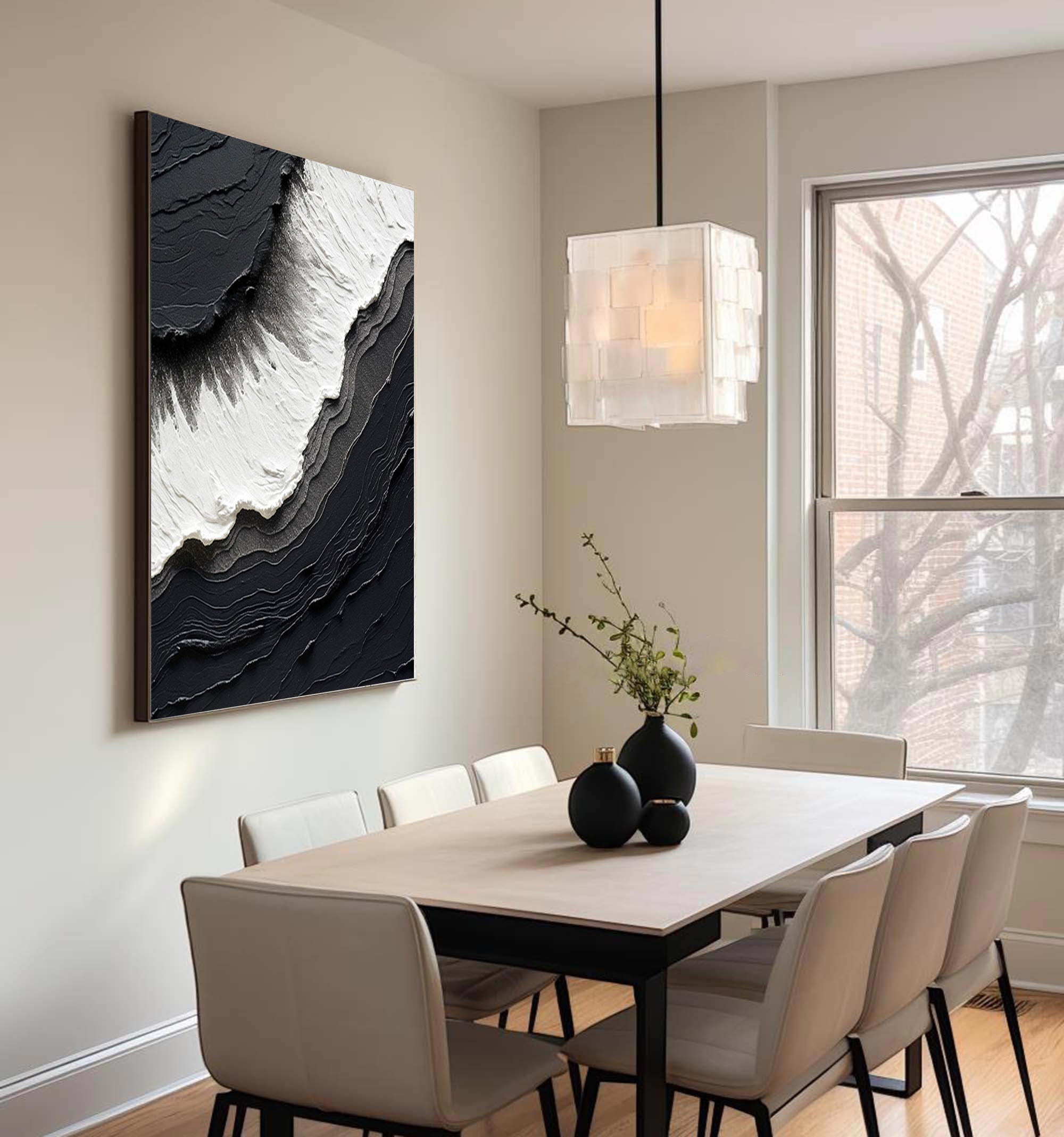 Black Minimalist Painting #BM 059 - Image 5