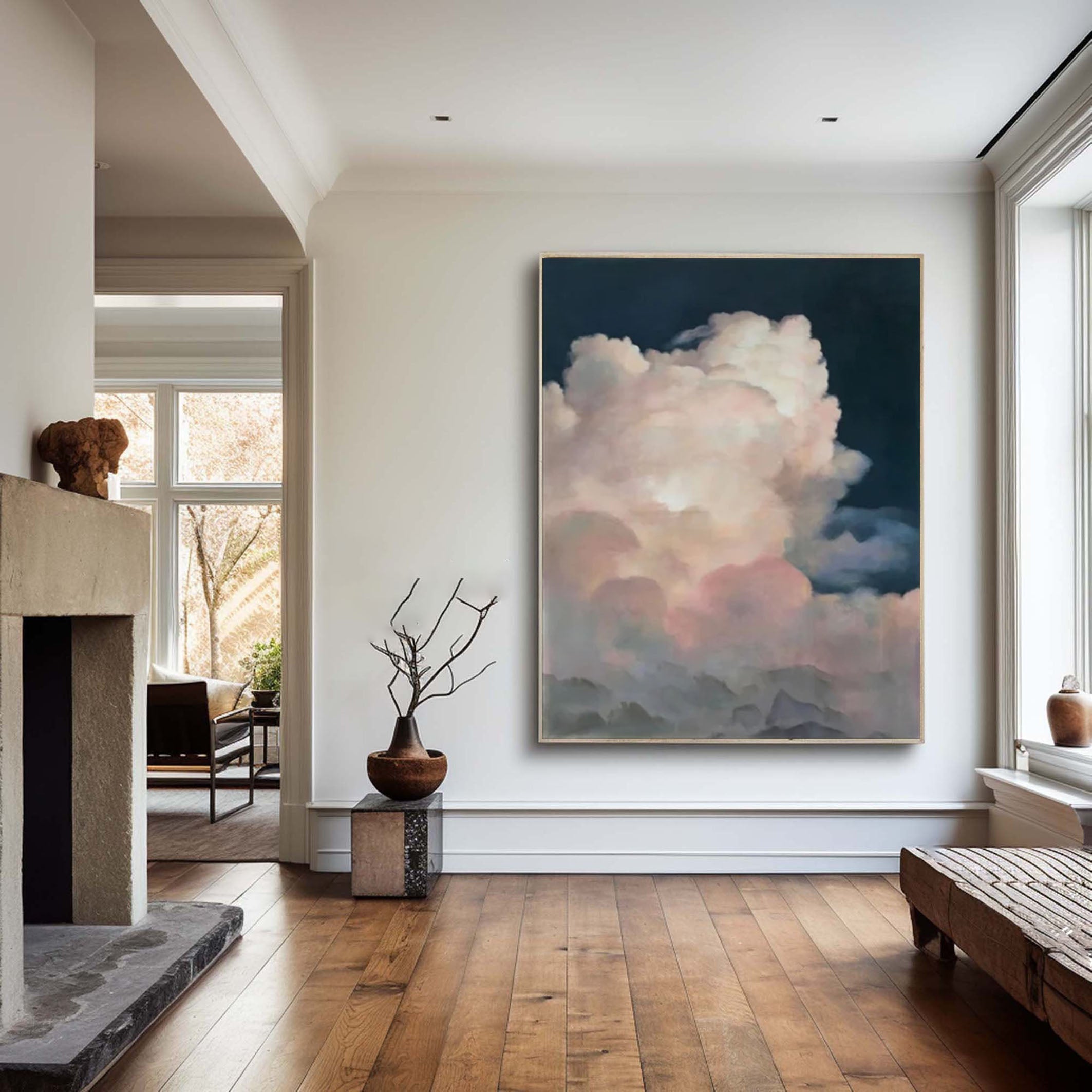 Ethereal Cloudscape Painting Elegant Wall Art for Living Spaces #SP 009 - Image 7