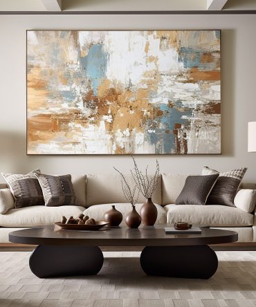 Beige & Brown Abstract Painting #BBA 014