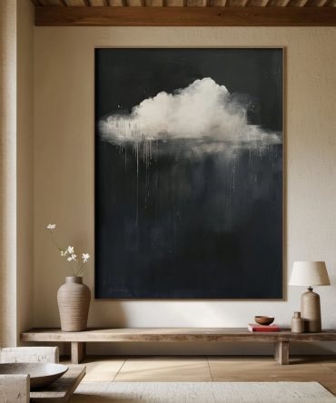 Pastel Cloud Art Large Abstract Canvas for Relaxing Ambiance #SP 006