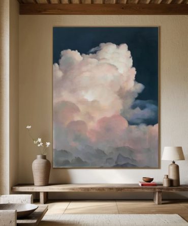 Ethereal Cloudscape Painting Elegant Wall Art for Living Spaces #SP 009