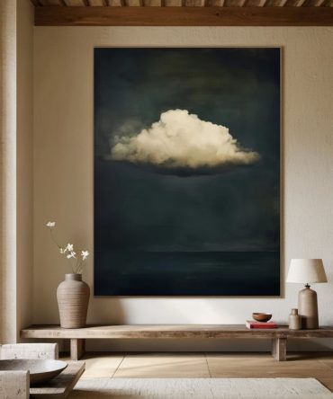 Pastel Cloud Art Large Abstract Canvas for Relaxing Ambiance #SP 005