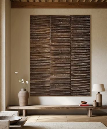 Organic Texture Canvas, Natural Wood Design Wall Art #BGA 200
