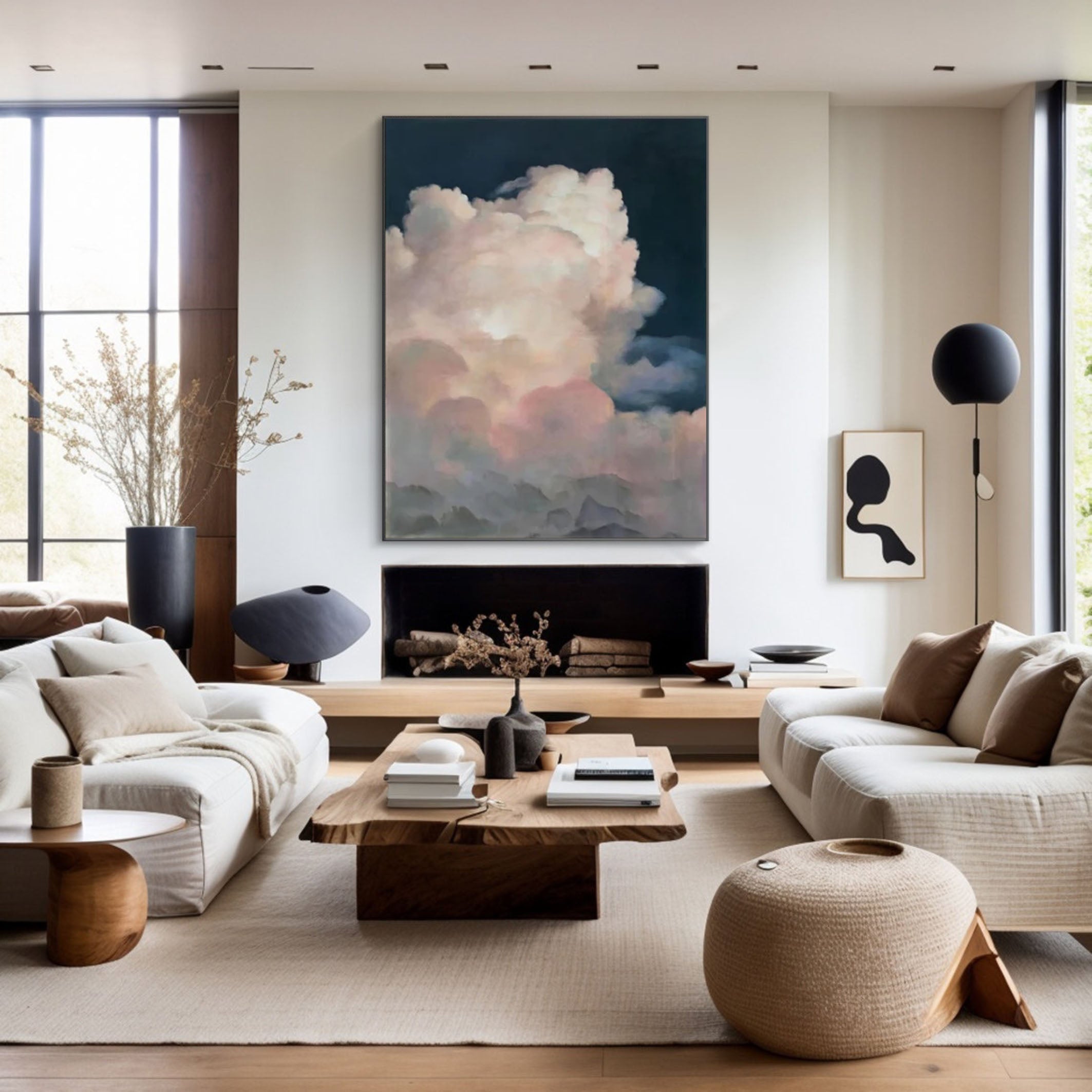 Ethereal Cloudscape Painting Elegant Wall Art for Living Spaces #SP 009 - Image 8