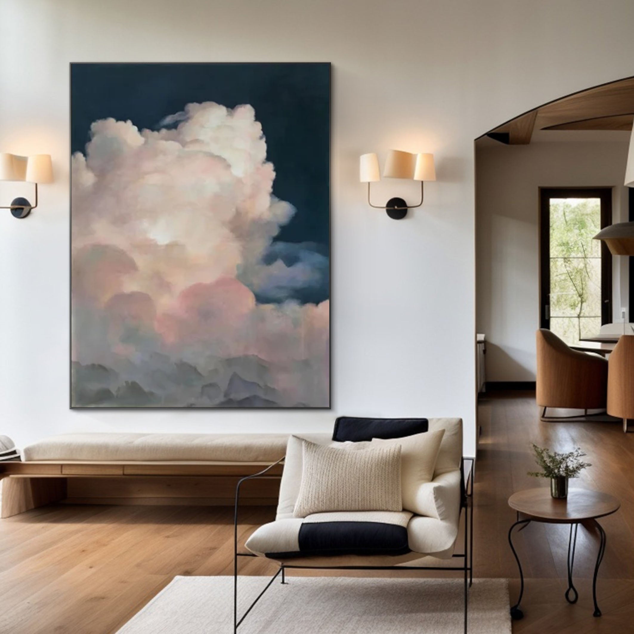 Ethereal Cloudscape Painting Elegant Wall Art for Living Spaces #SP 009 - Image 9