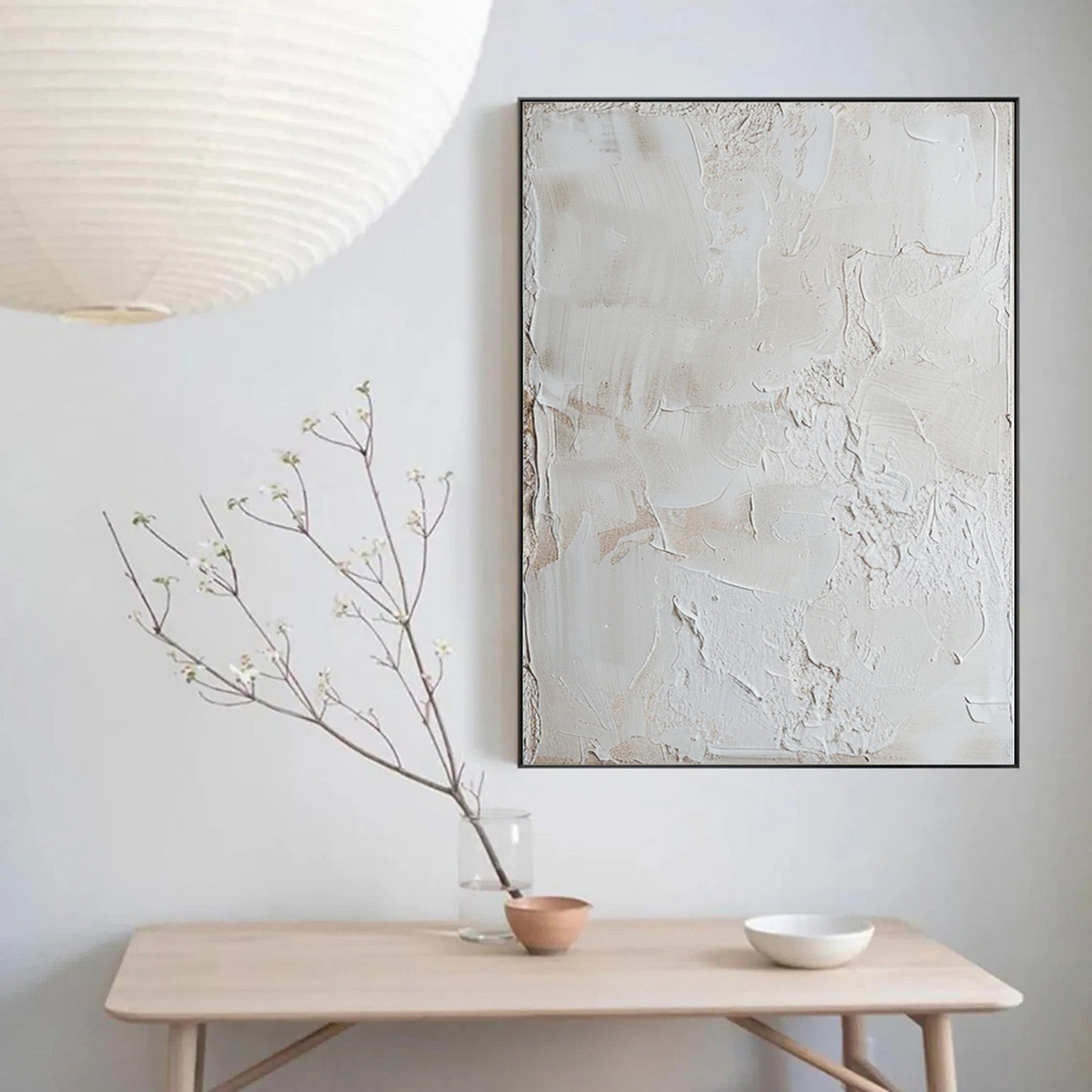 White Minimalist Painting #WM 020 - Image 5