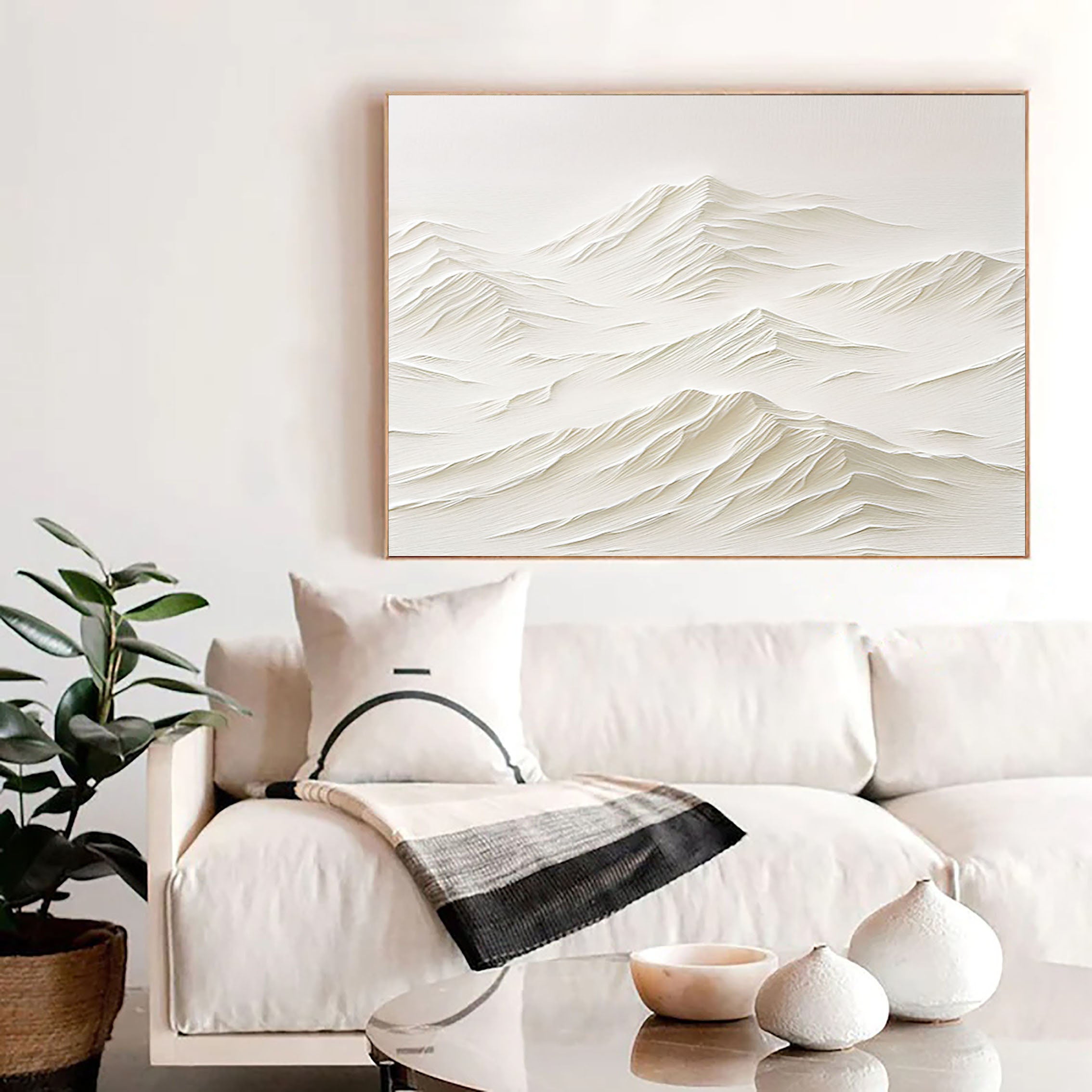 White Minimalist Painting #WM 036 - Image 9