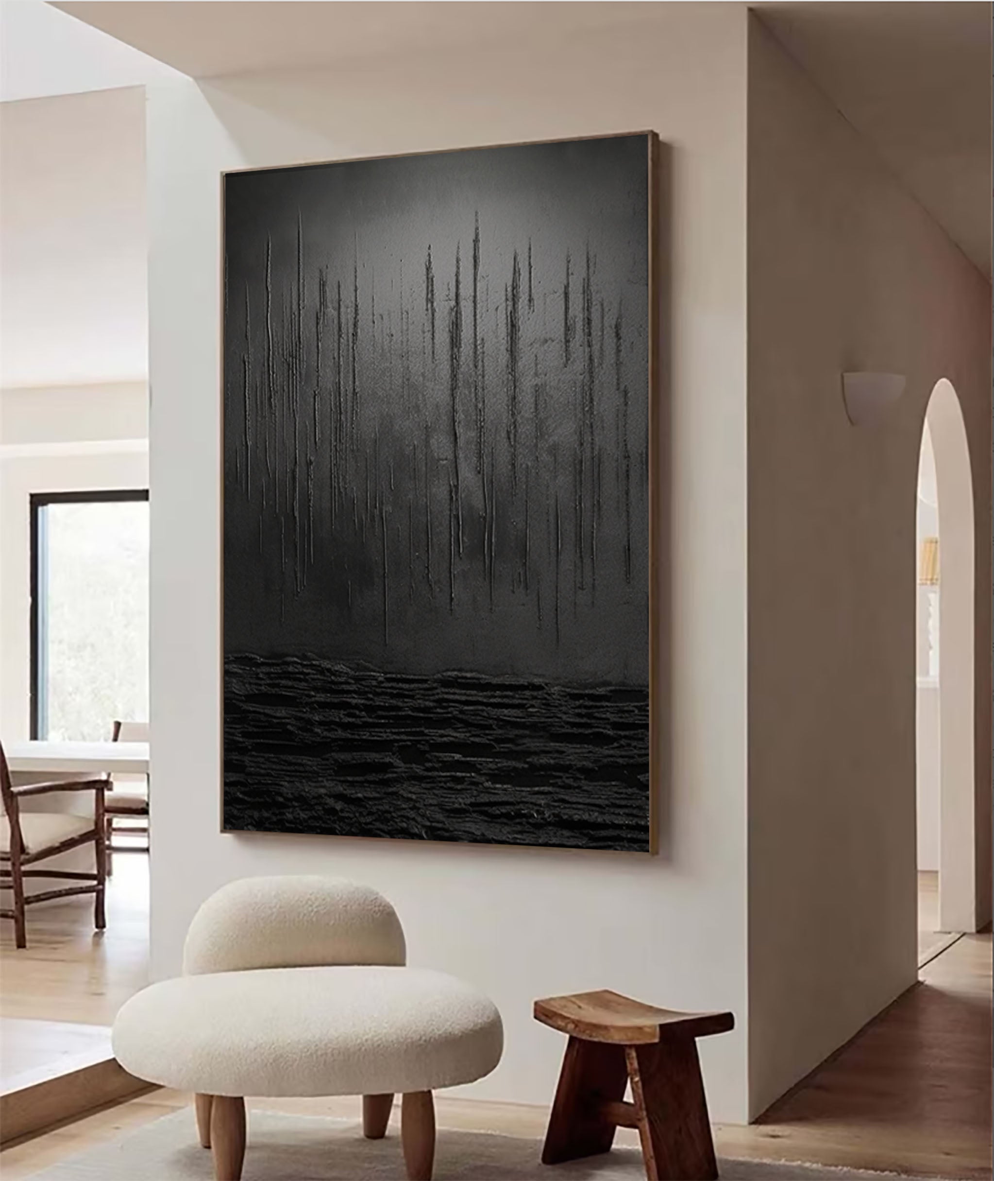 Black Minimalist Painting #BM 062 - Image 9
