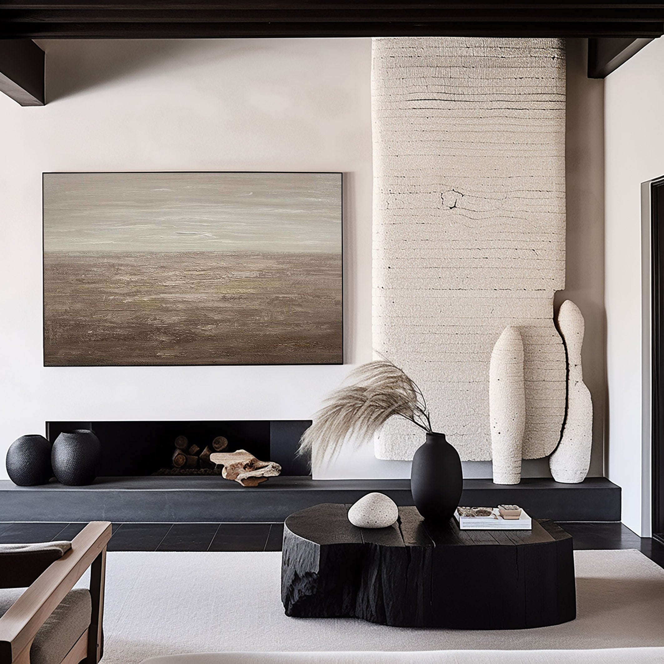 Beige & Brown Abstract Painting #BBA 013 - Image 9