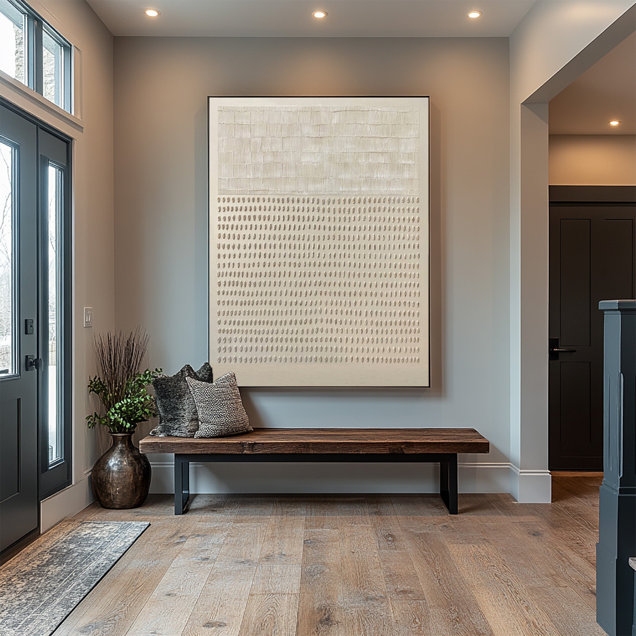 Minimalist Textured Canvas Home Decor Large Vertical #WG 045 - Image 9