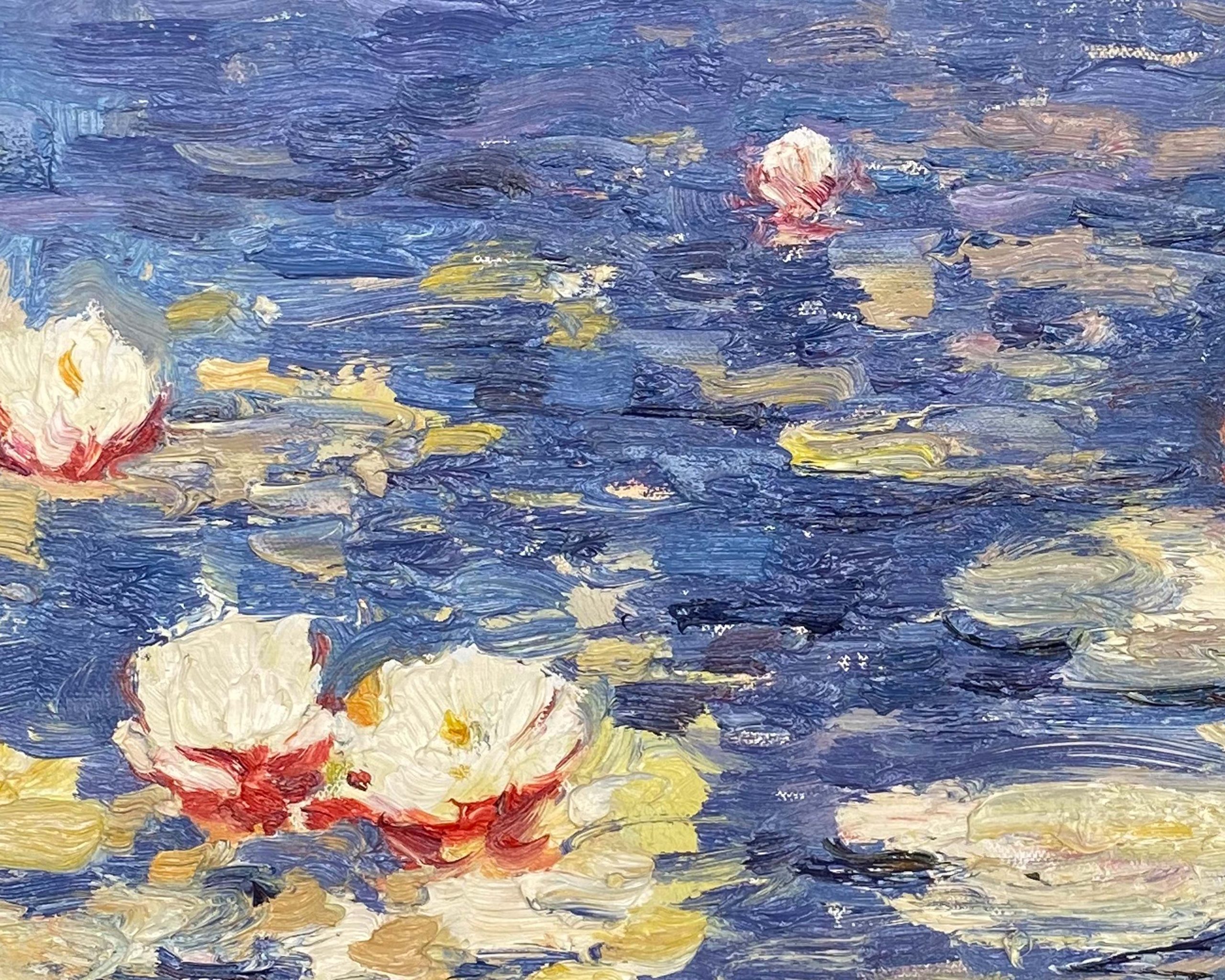 Water Lilies in Tranquil Blue, Inspired by Monet #BGA 063 - Image 3