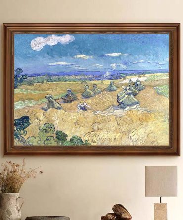 Wheat Stacks with Reaper, Vincent Van Gogh Inspired #BGA 106