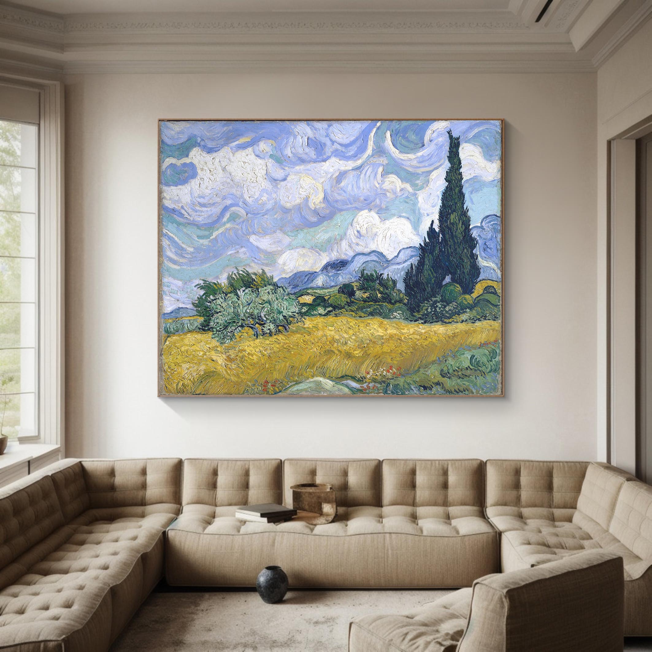 Wheat Field with Cypresses In A Brighter Hue #BGA 103 - Image 11