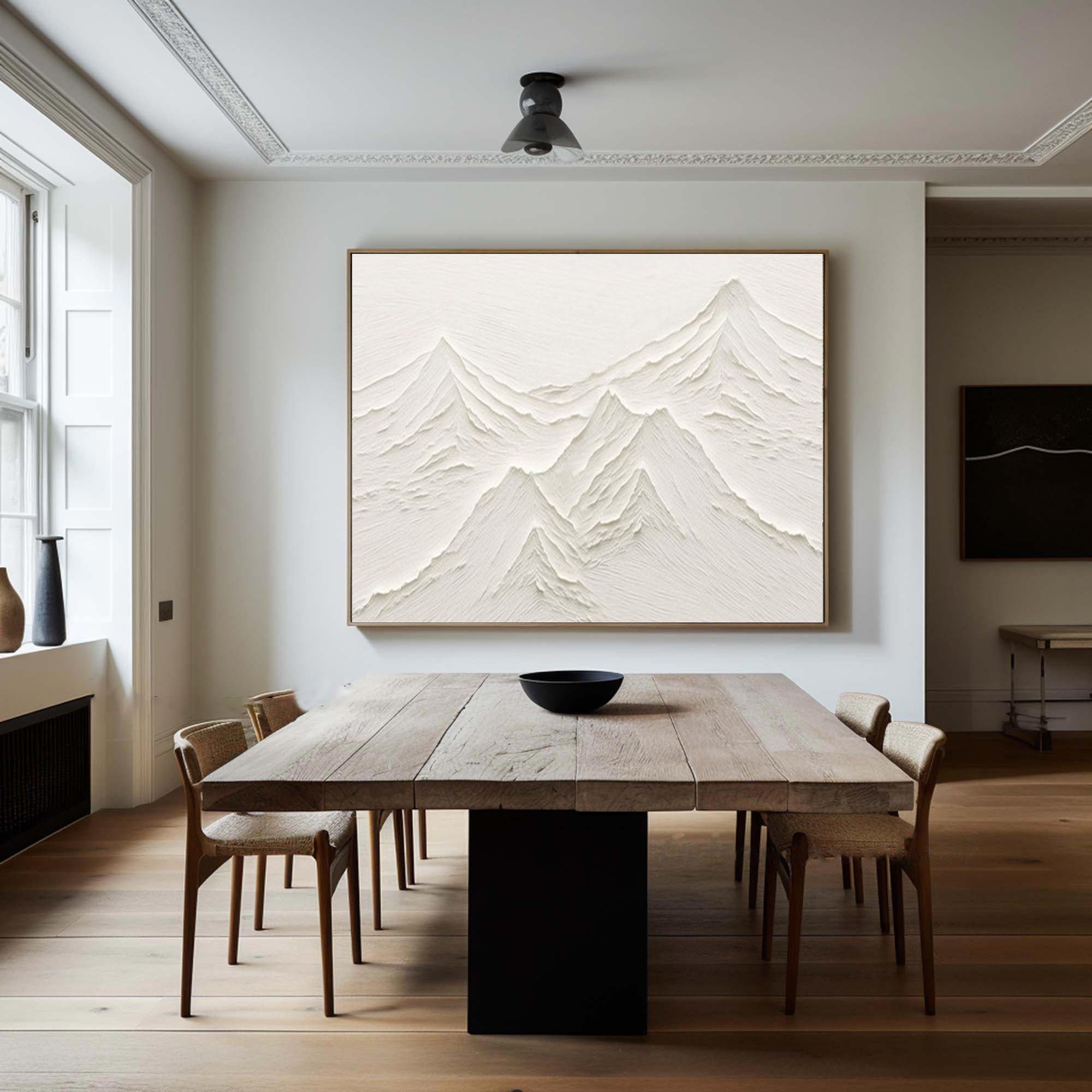 White Minimalist Painting #WM 028 - Image 3