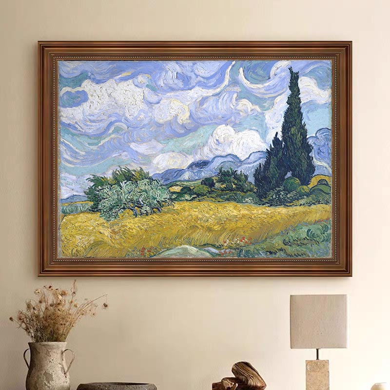 Wheat Field with Cypresses In A Brighter Hue #BGA 103