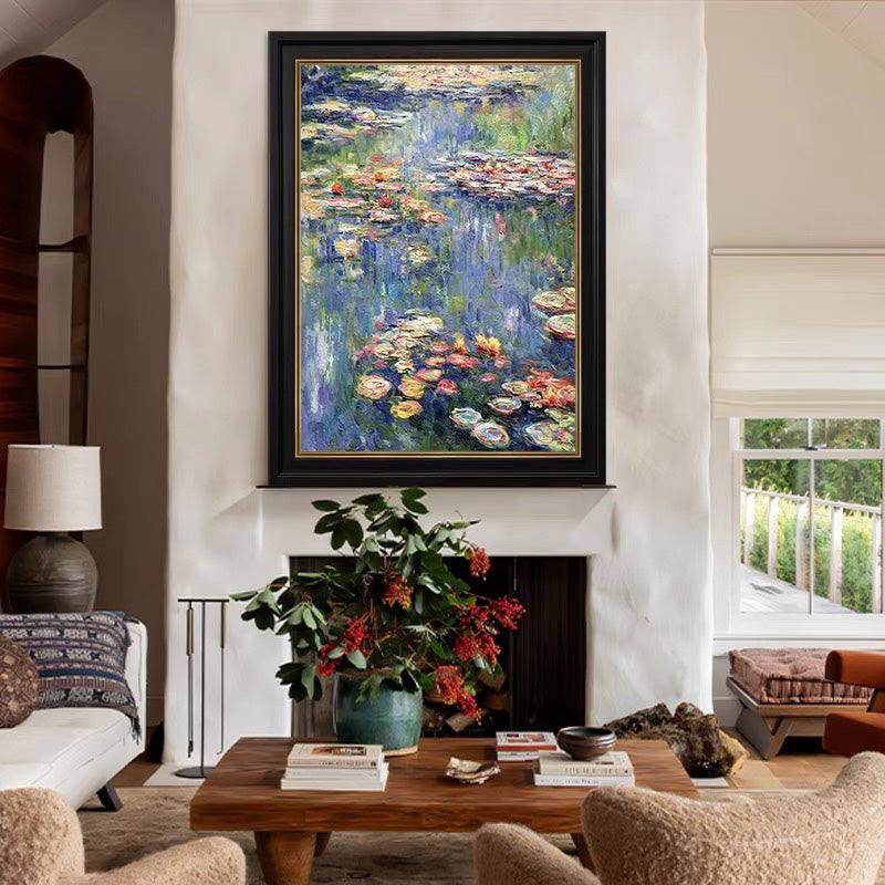 Monet Inspired Water Lilies, Impressionist Canvas #BGA 166 - Image 10