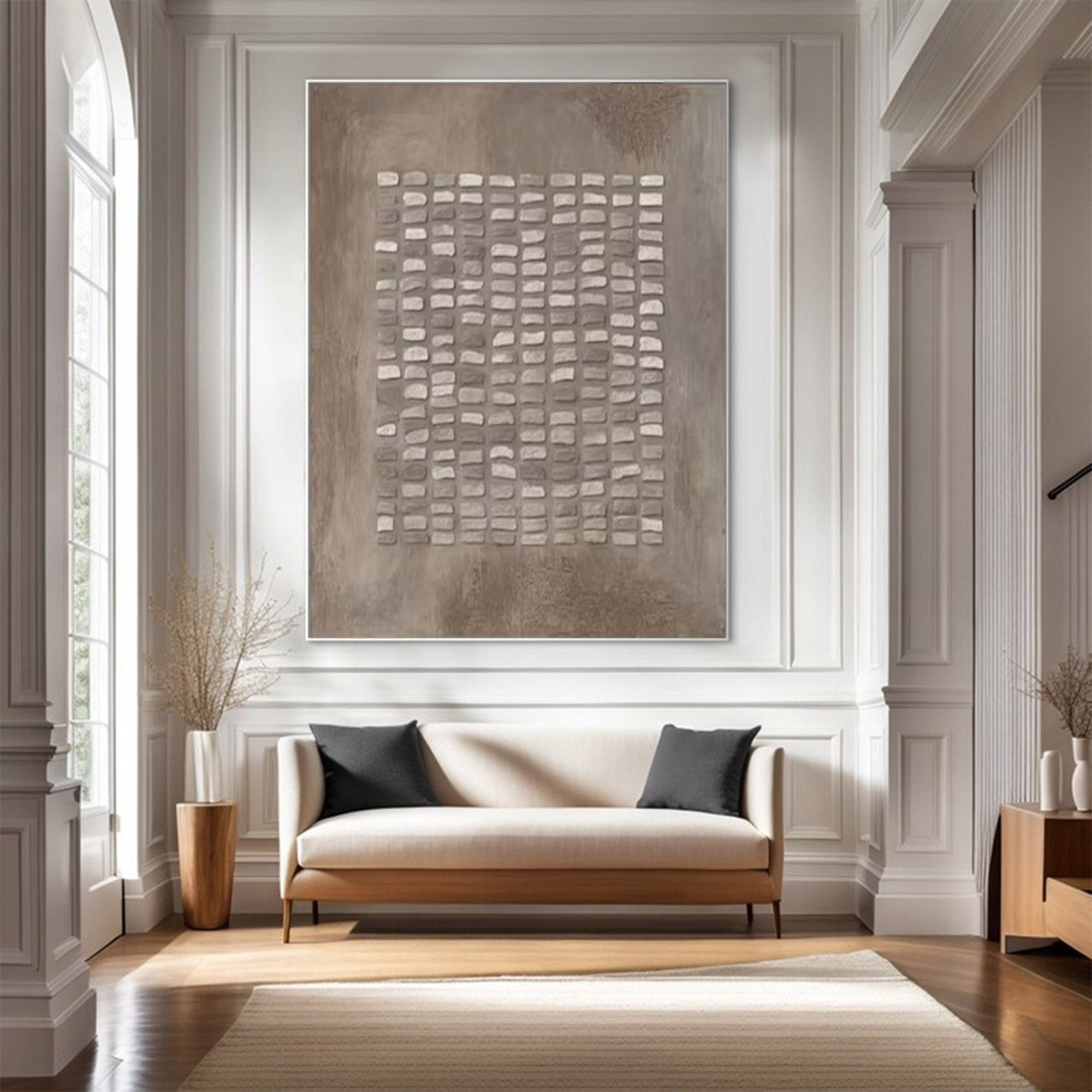 Large Abstract Textured Grid Art | MuroArt #WG 124 - Image 4