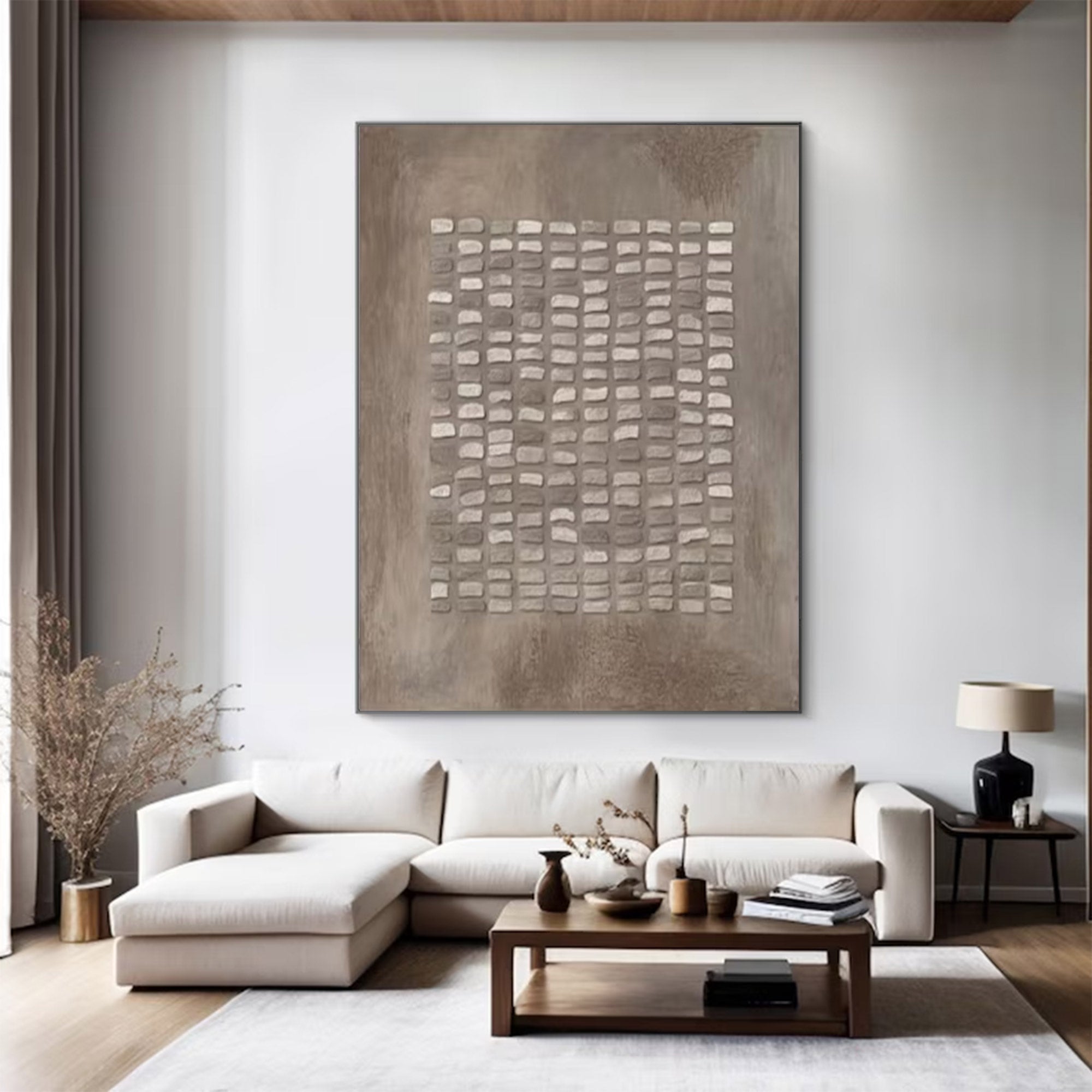 Large Abstract Textured Grid Art | MuroArt #WG 124 - Image 5