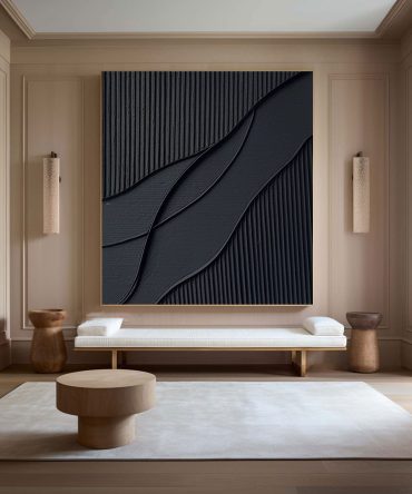 Black Minimalist Painting #BM 049