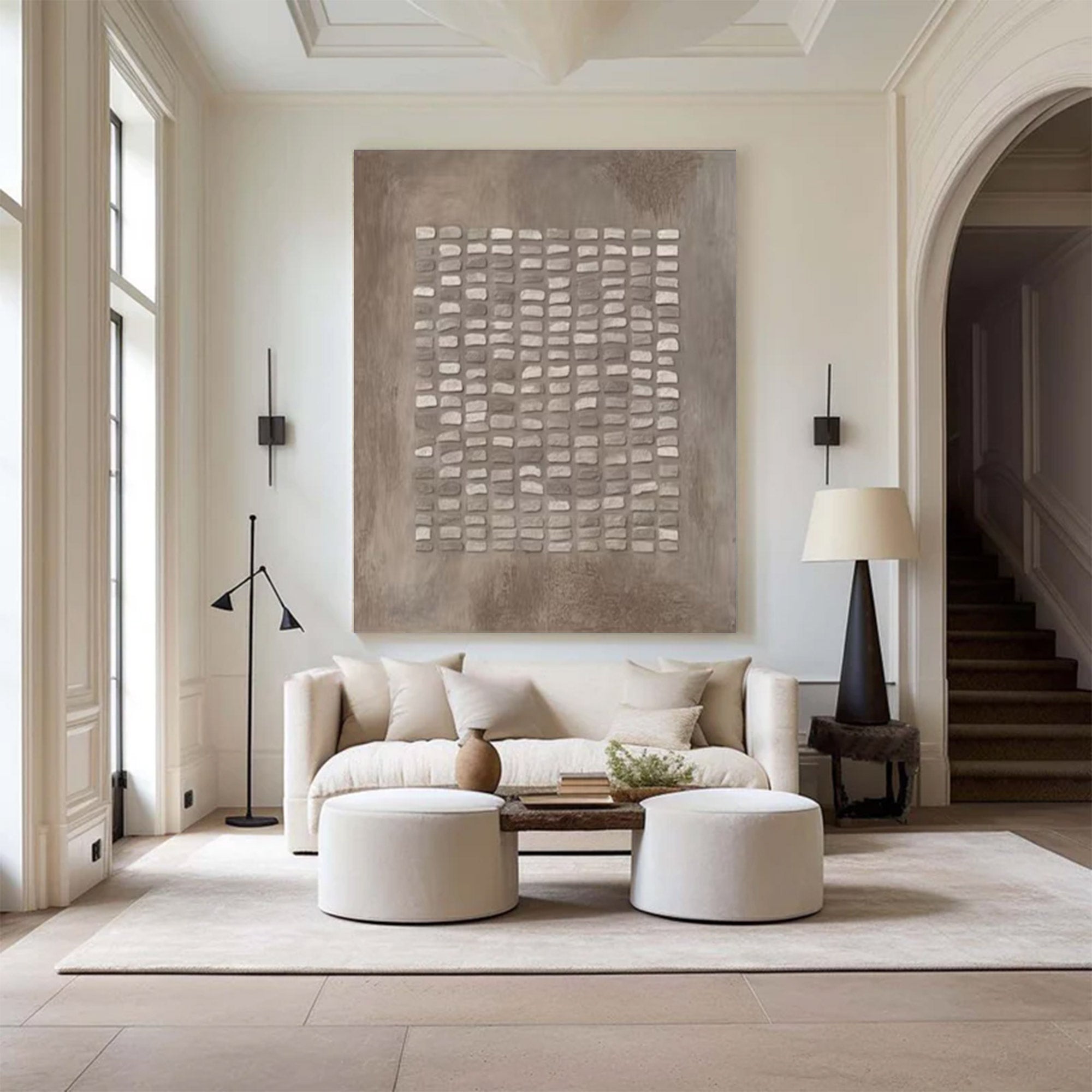 Large Abstract Textured Grid Art | MuroArt #WG 124 - Image 7