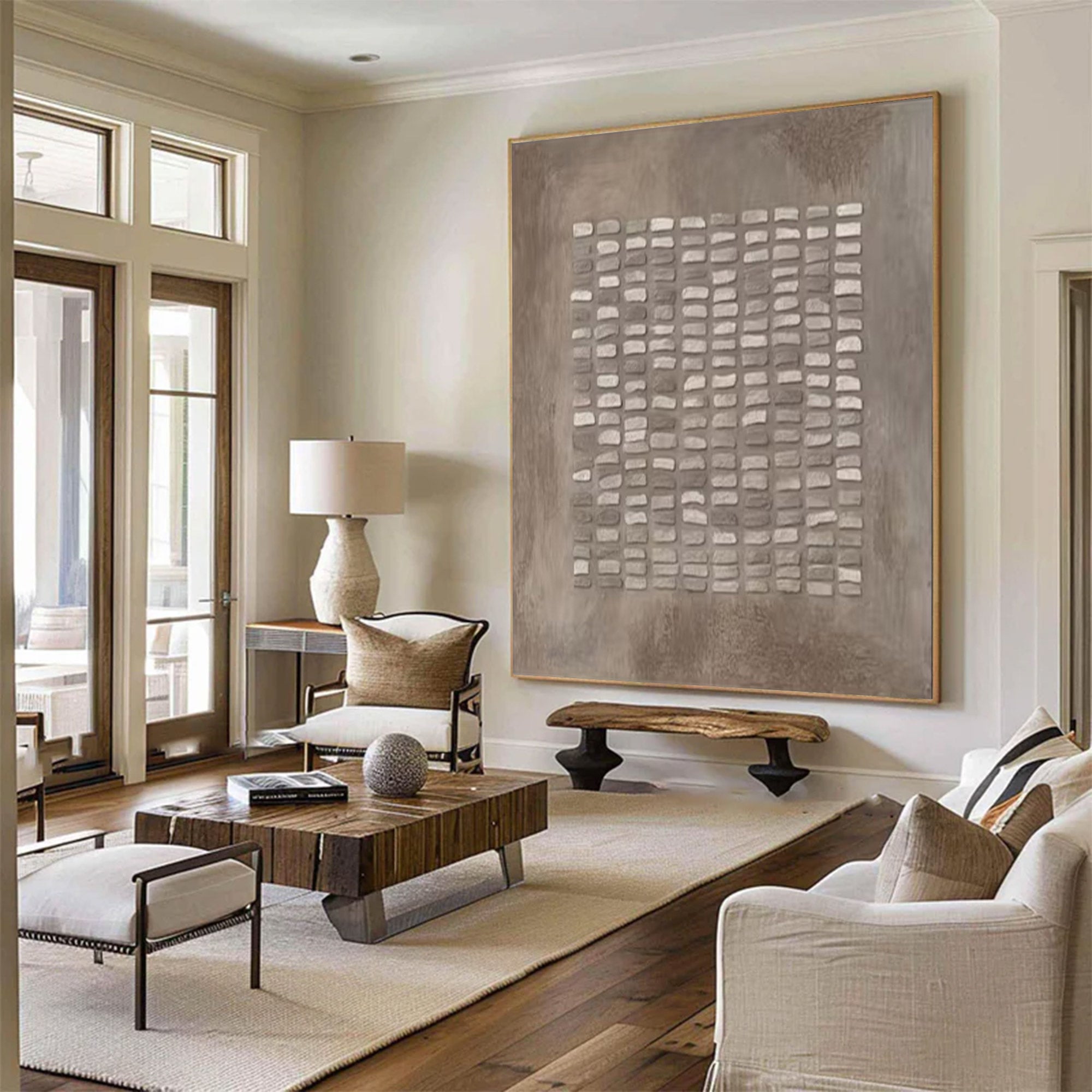 Large Abstract Textured Grid Art | MuroArt #WG 124 - Image 8