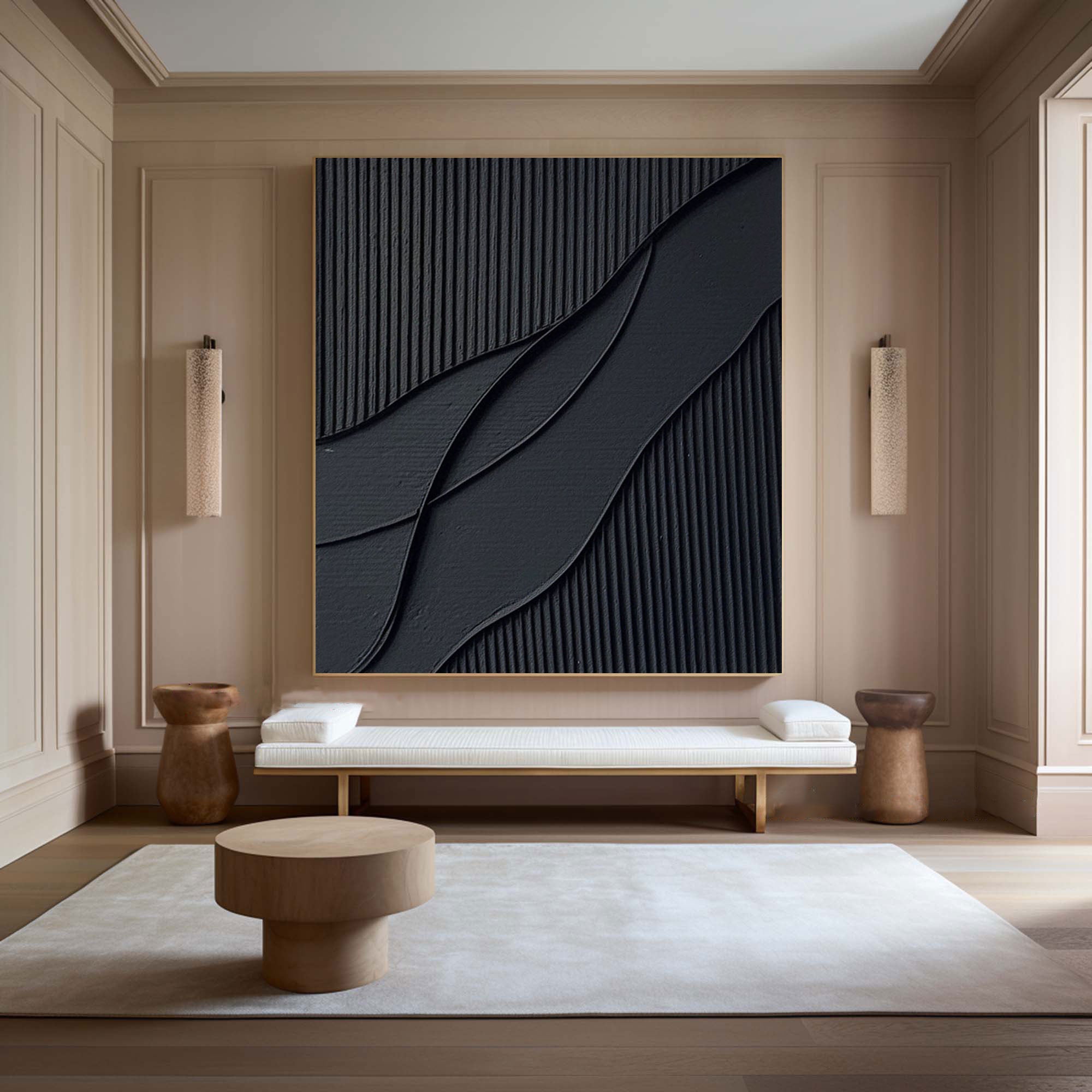 Black Minimalist Painting #BM 049