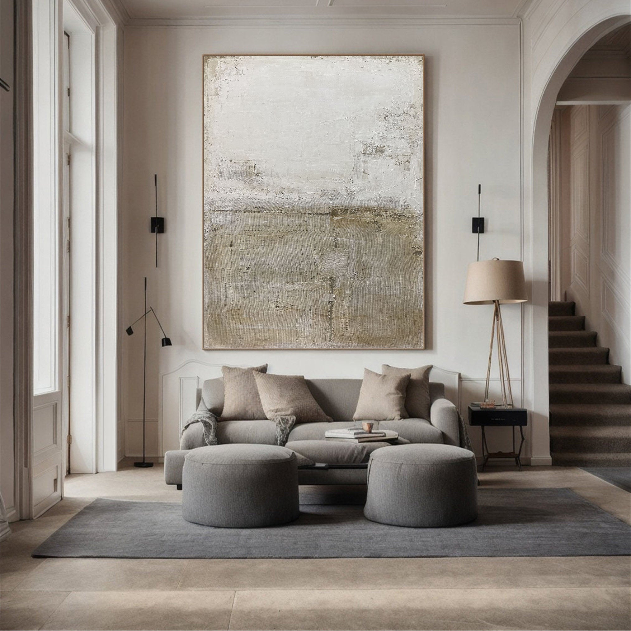 Grey Abstract Painting #GAP 012 - Image 4