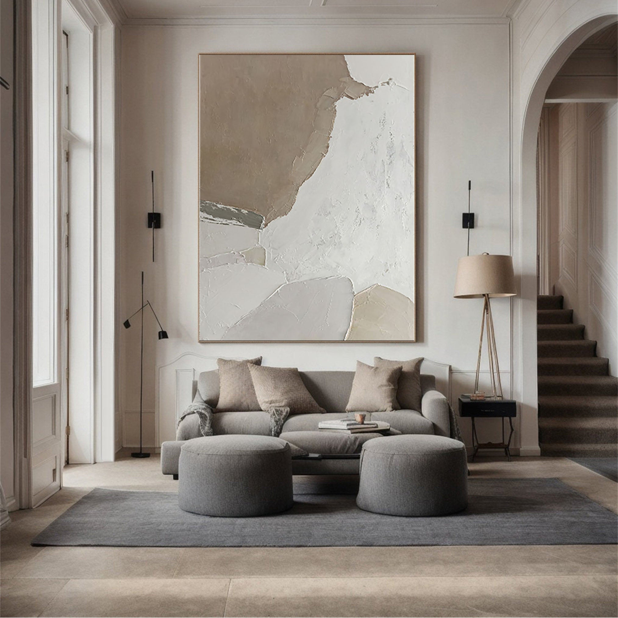 Grey Abstract Painting #GAP 011 - Image 3