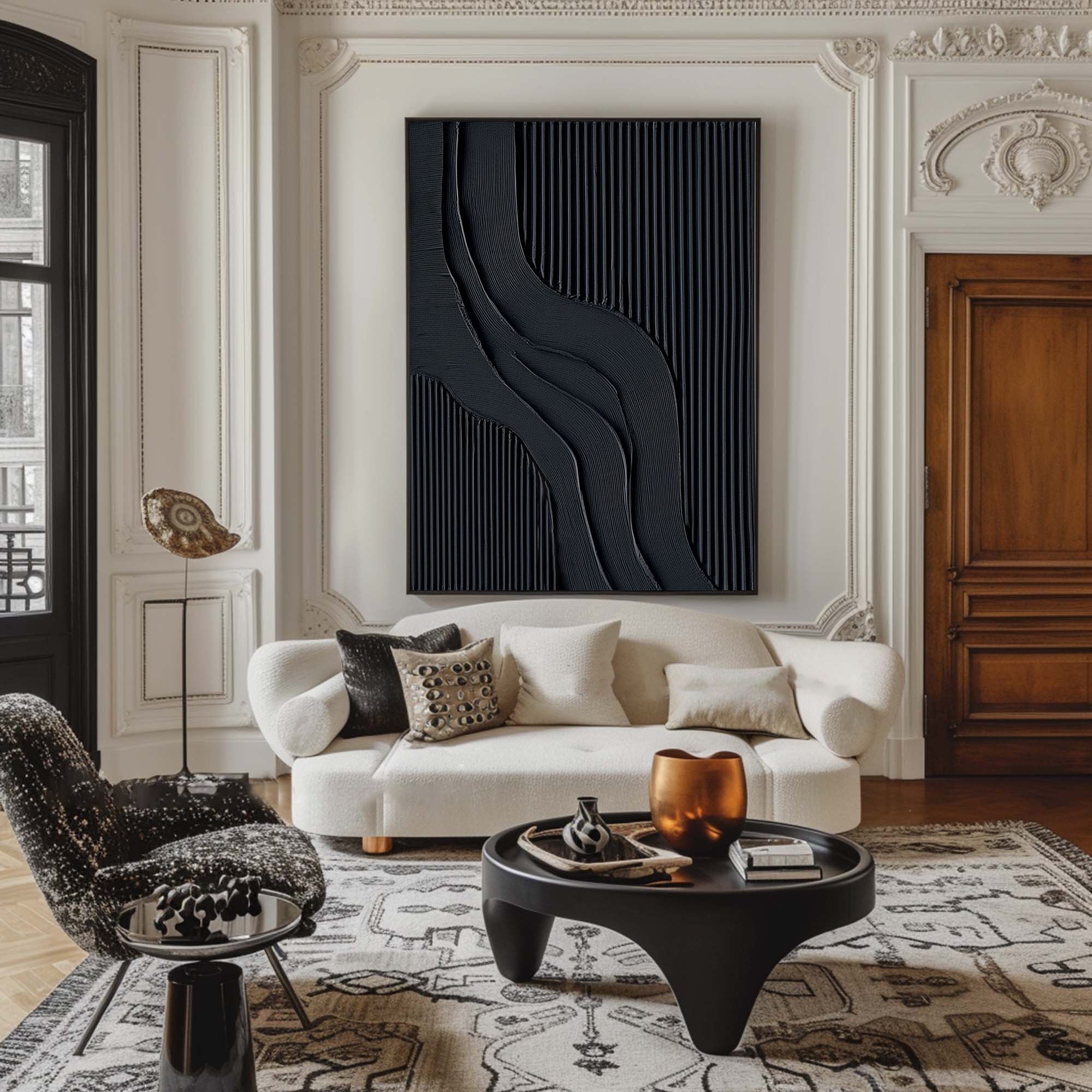 Black Minimalist Painting #BM 051 - Image 4